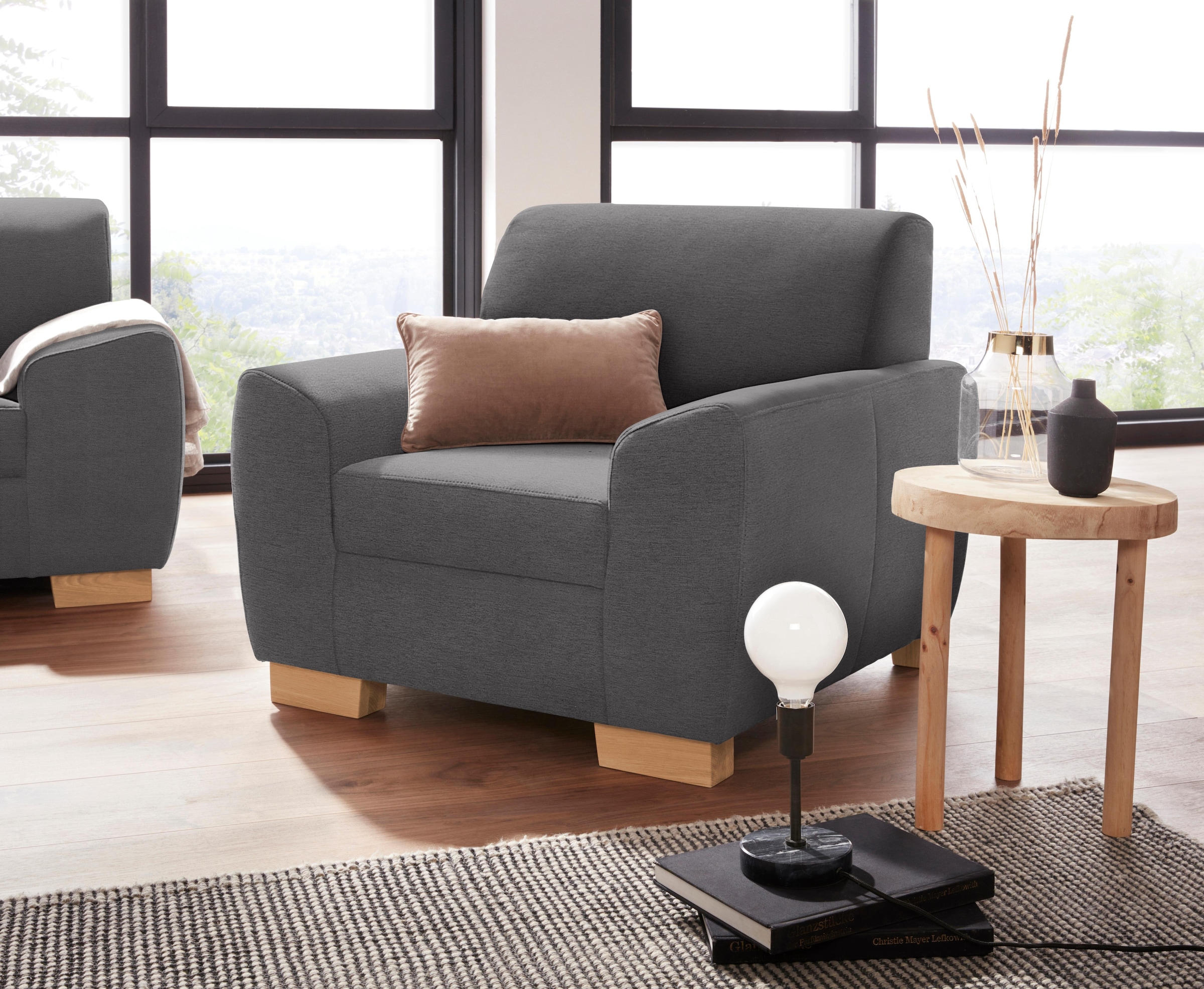 DOMO collection Sessel »Incanto, kubische Formensprache, komfortabel, flach günstig online kaufen