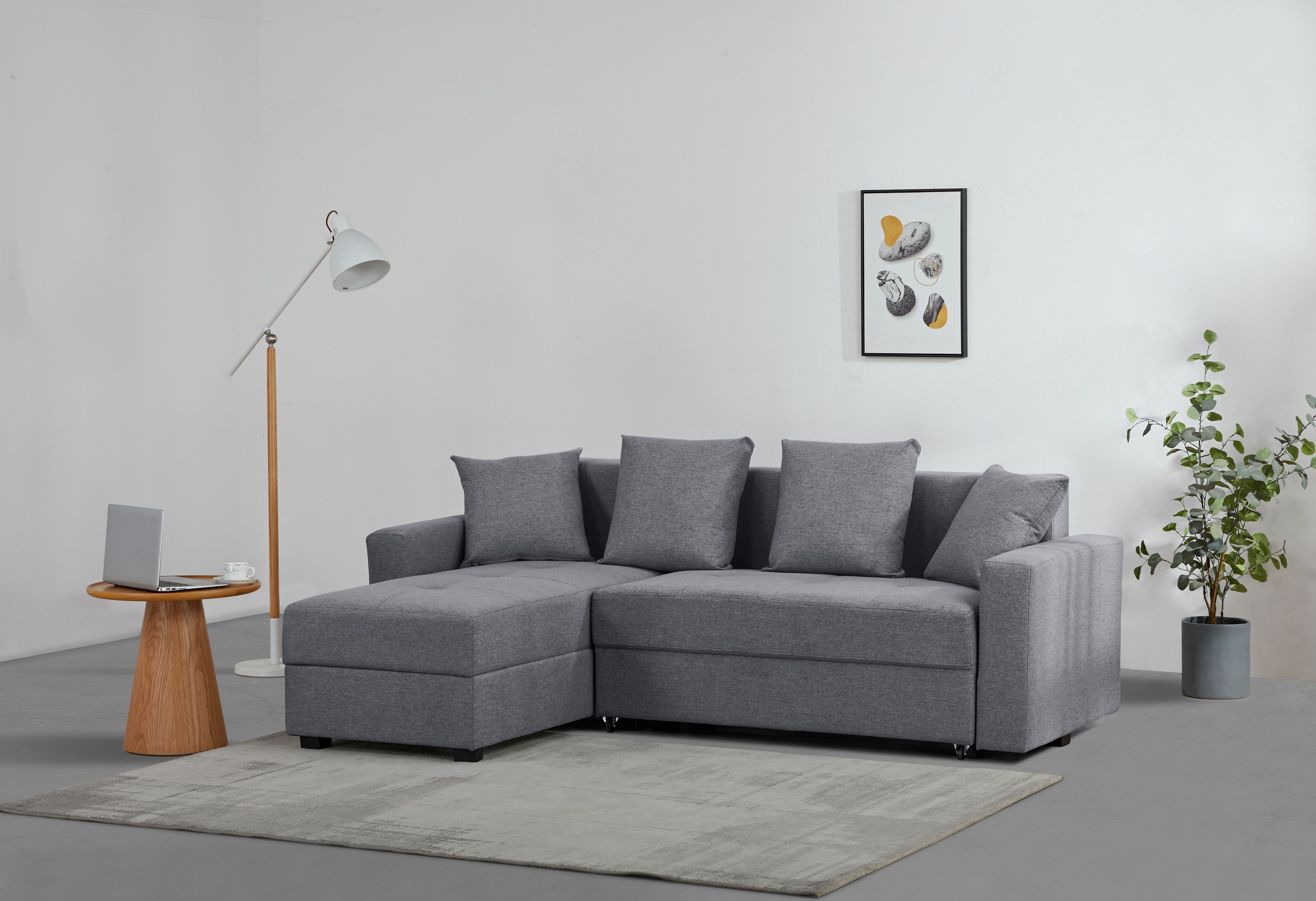 INOSIGN Ecksofa »KILLAM, 217 cm, L-Form, mit Schlaffunktion u. Bettkasten«, günstig online kaufen