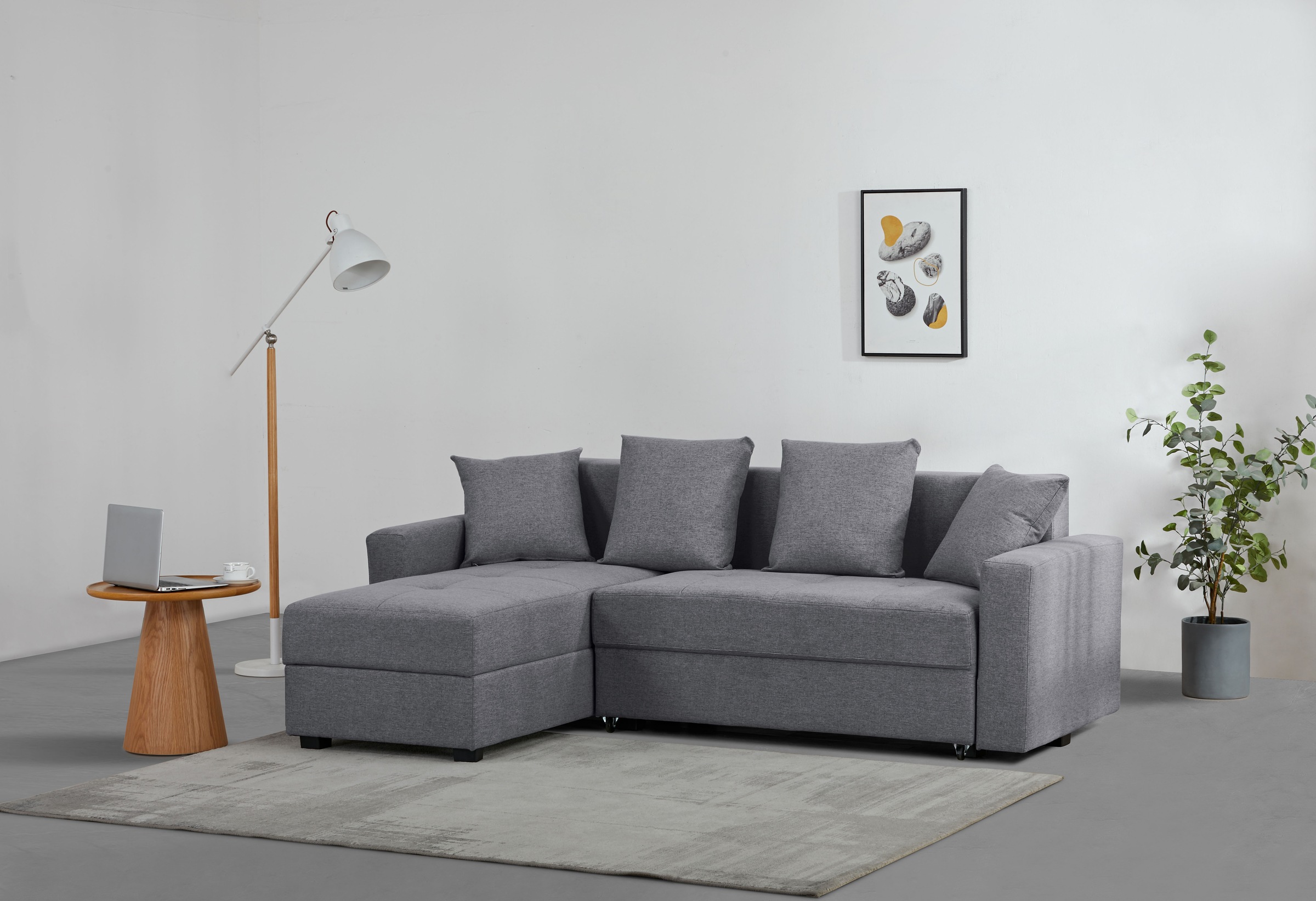OTTO home Ecksofa »KILLAM, 217 cm, L-Form, mit Schlaffunktion u. Bettkasten günstig online kaufen