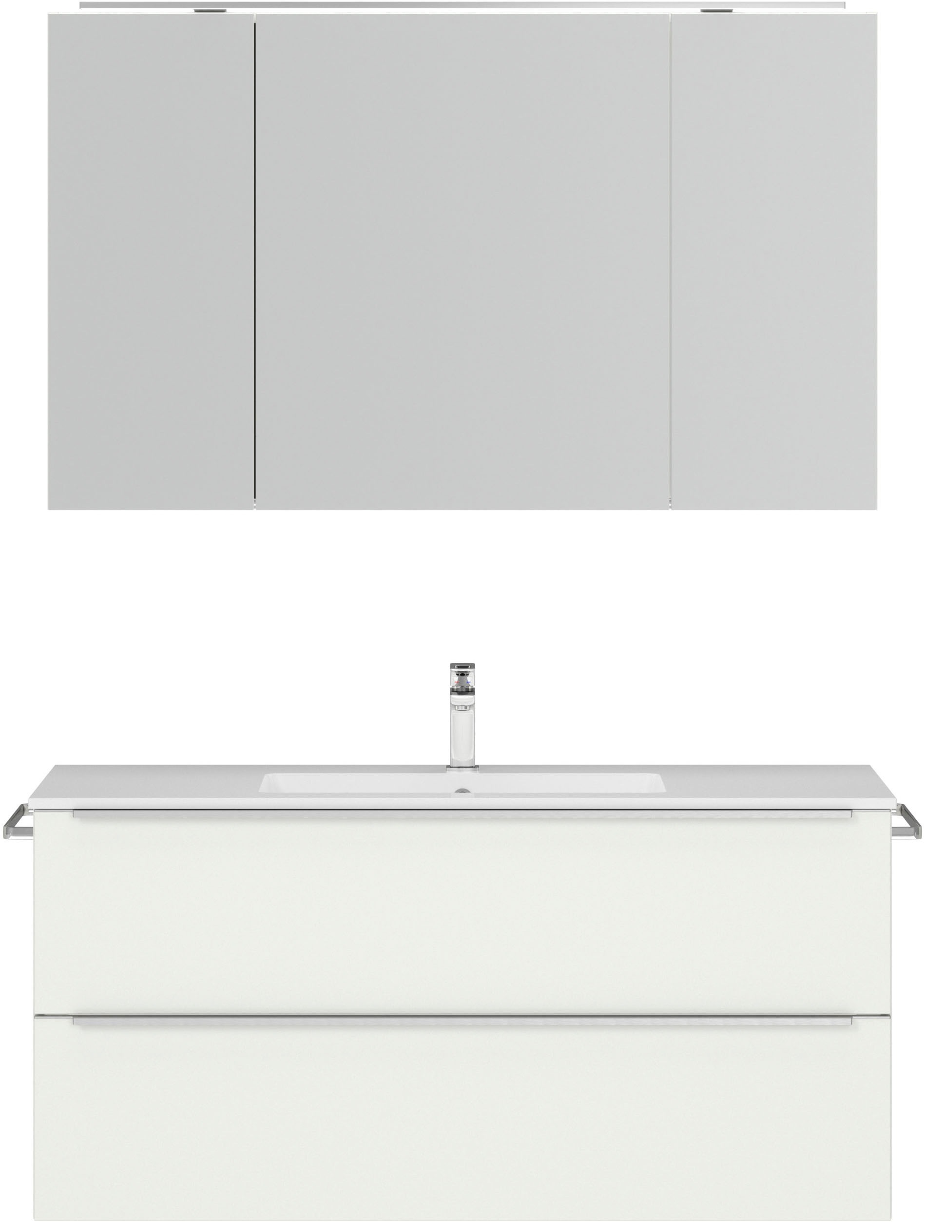 nobilia® Badmöbel-Set »Levere«, (2 St., vormontiert, mit Soft-Close), inkl. günstig online kaufen