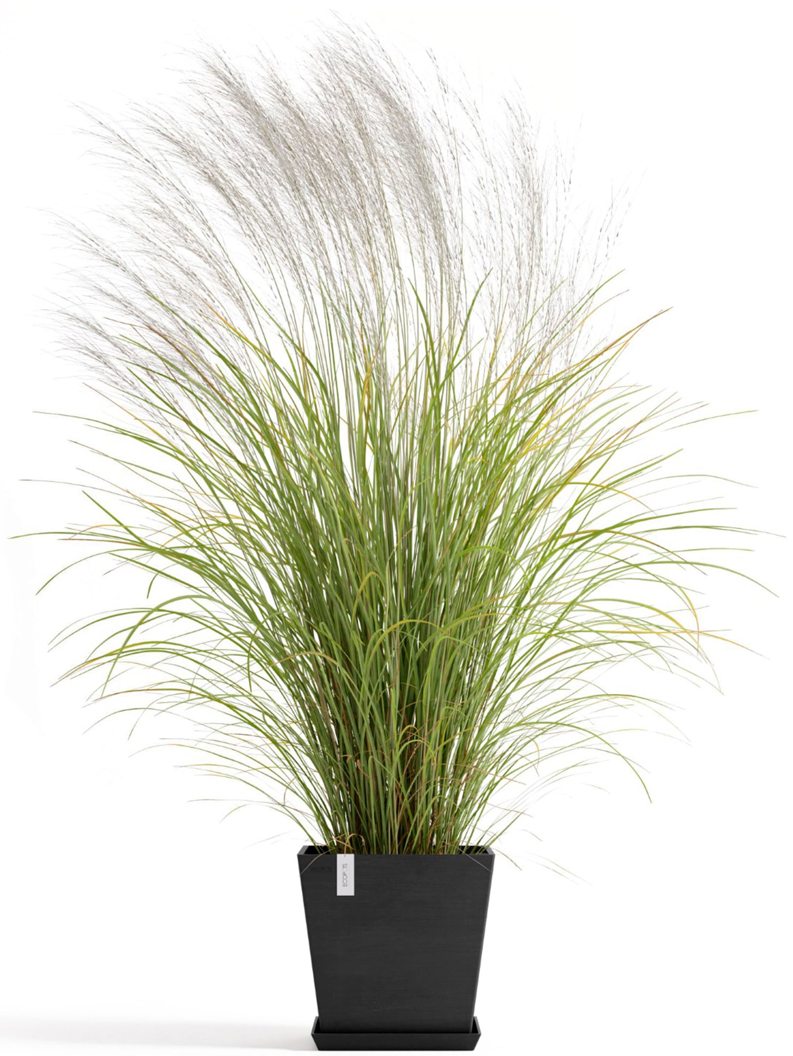 ECOPOTS Blumentopf »Rotterdam 35 + Wassersystem Dunkelgrau« für innen und außen: frostsicher, bruchsicher und lichtbeständig