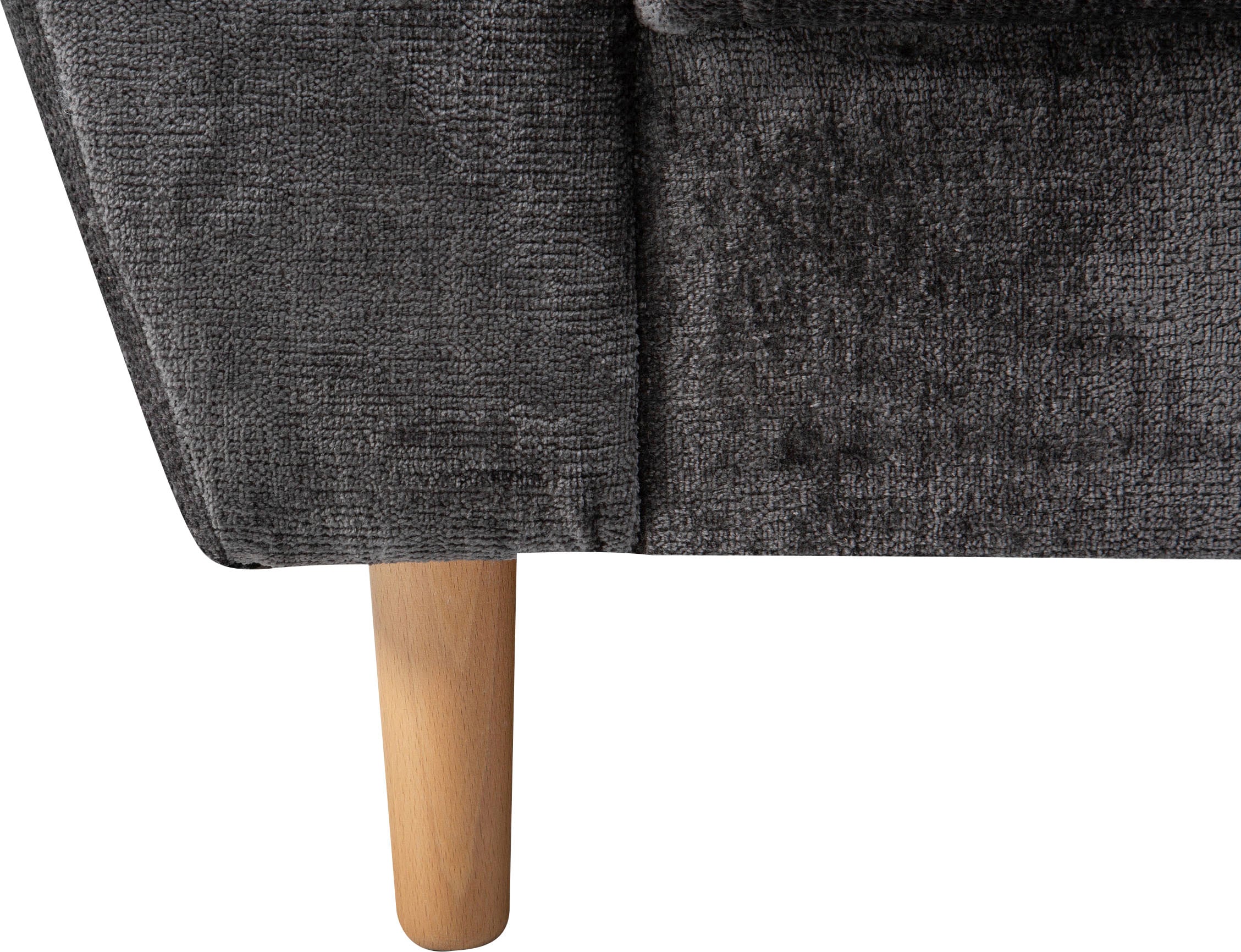 COLLECTION AB Ecksofa »Reims L-Form«, Ottomane beidseitig montierbar, inkl. Bettfunktion und Hocker