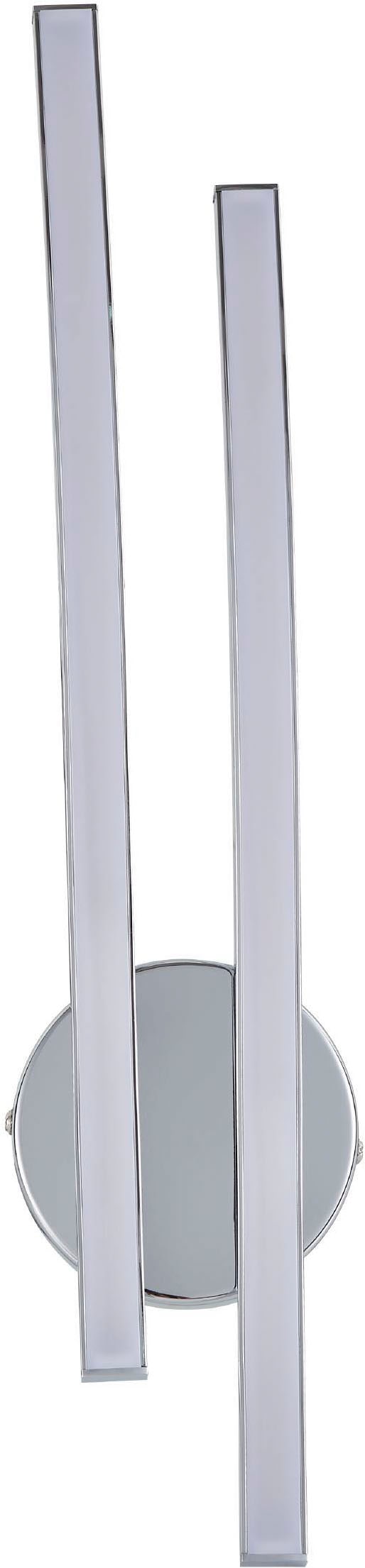 EGLO Wandleuchte »Valmora Wandlampe, Alu und Kunststoff, Wohnzimmerlampe, Flurlampe« LED-Modul 1 Stk. Warmweiß EGLO LED Wandlampe Valmora, Kunststoff, Farbe: Chrom