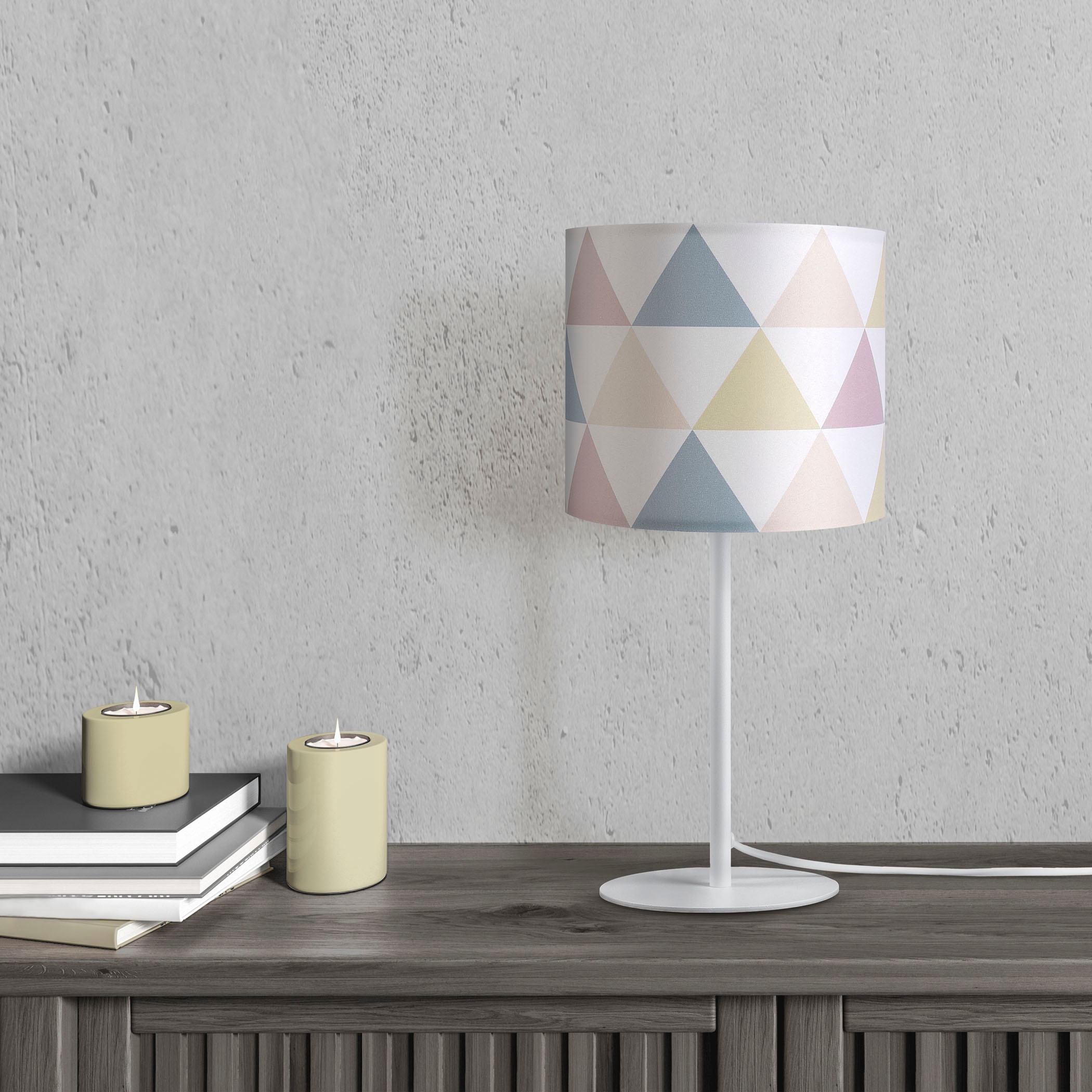 Paco Home Tischleuchte »Luca Delta«, Leuchtmittel E14   ohne Leuchtmittel, günstig online kaufen