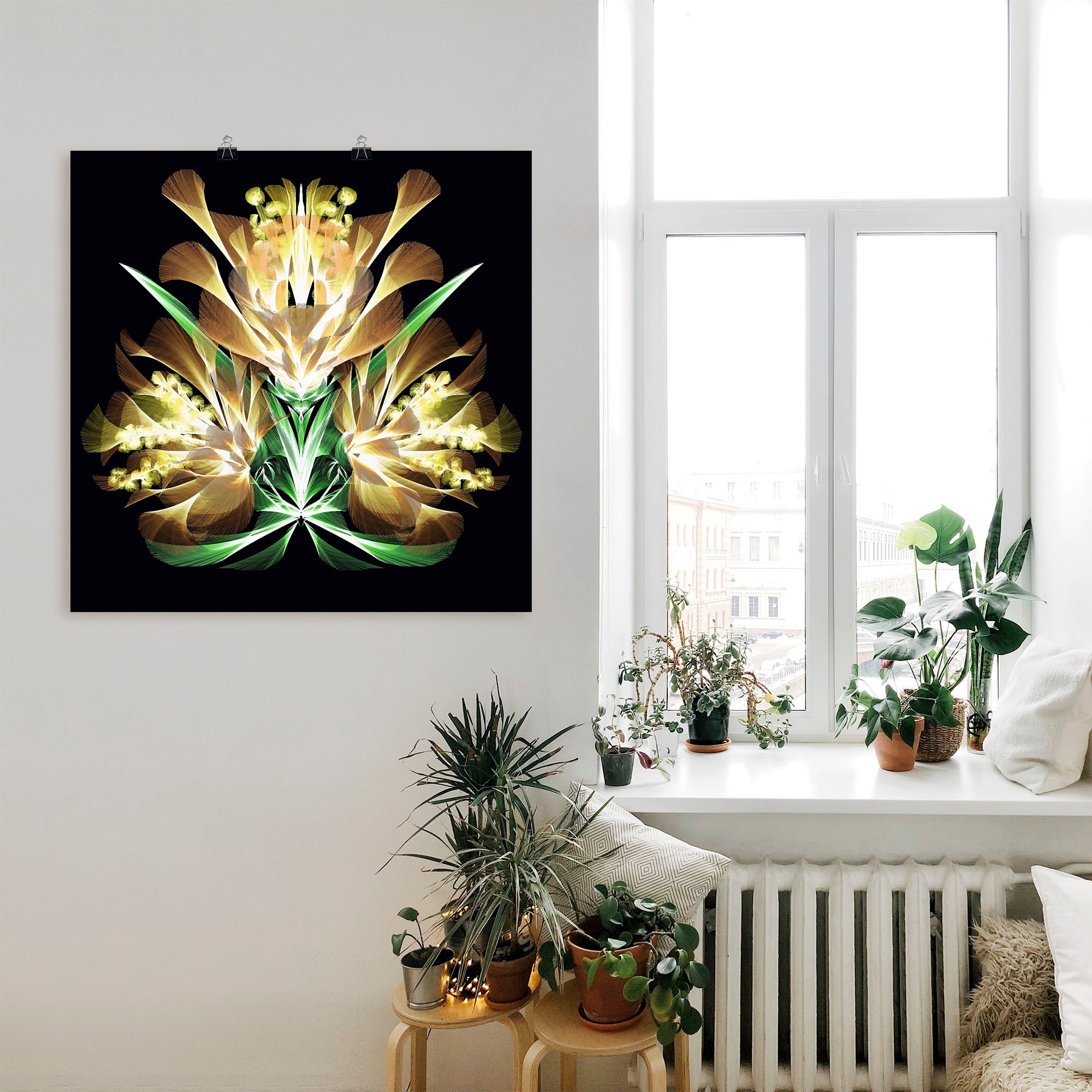 Artland Wandbild »Moderne Blütenkunst«, klassische oder versch. Alubild, als St.), in Fantasie, auf Wandaufkleber Leinwandbild, Größen Raten Poster (1 bestellen