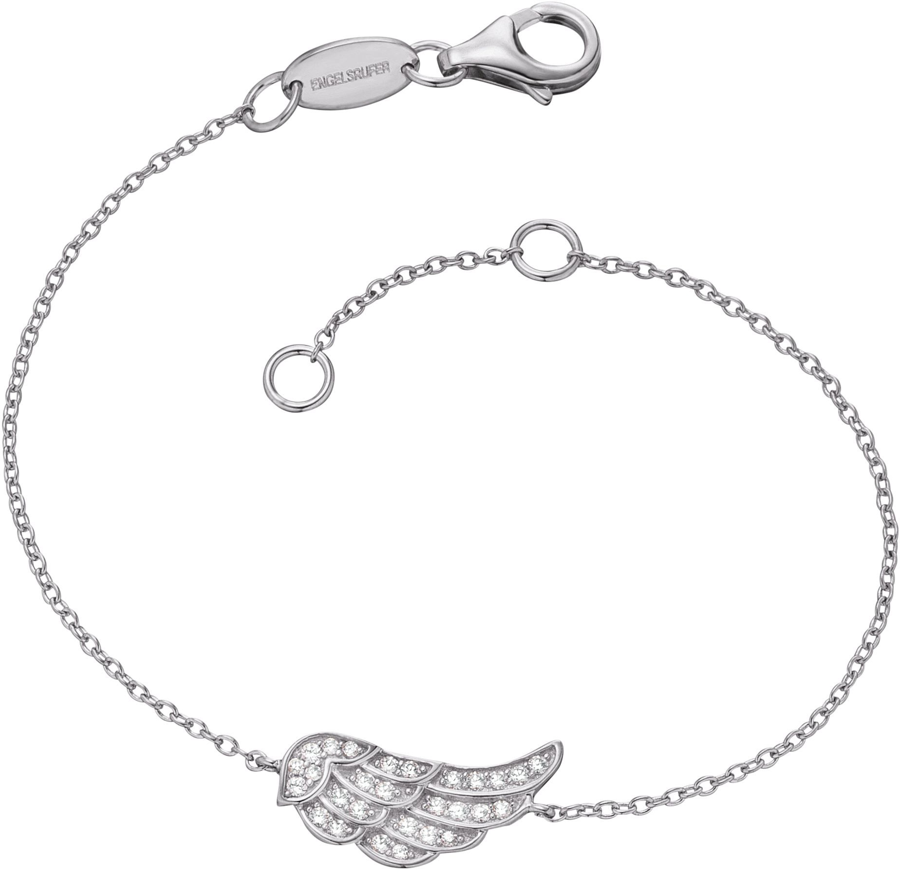 Bild von Engelsrufer Silberarmband »Little magic, FLÜGEL, ERB-LILWING-ZI«, mit Zirkonia (synth.)