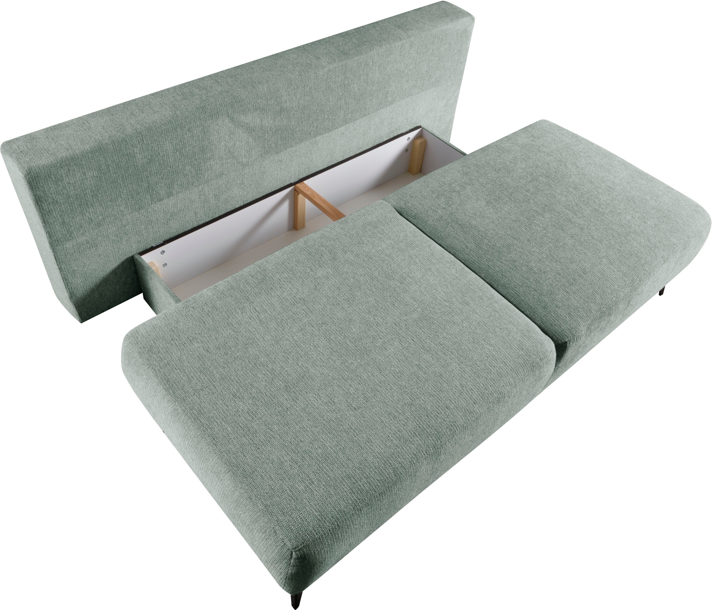 WERK2 Schlafsofa »Viktoria mit Komfortsitz- und Liegehöhe, Breite 200cm,«, bequemes 2-Sitzer Schlafcouch mit Bettkasten