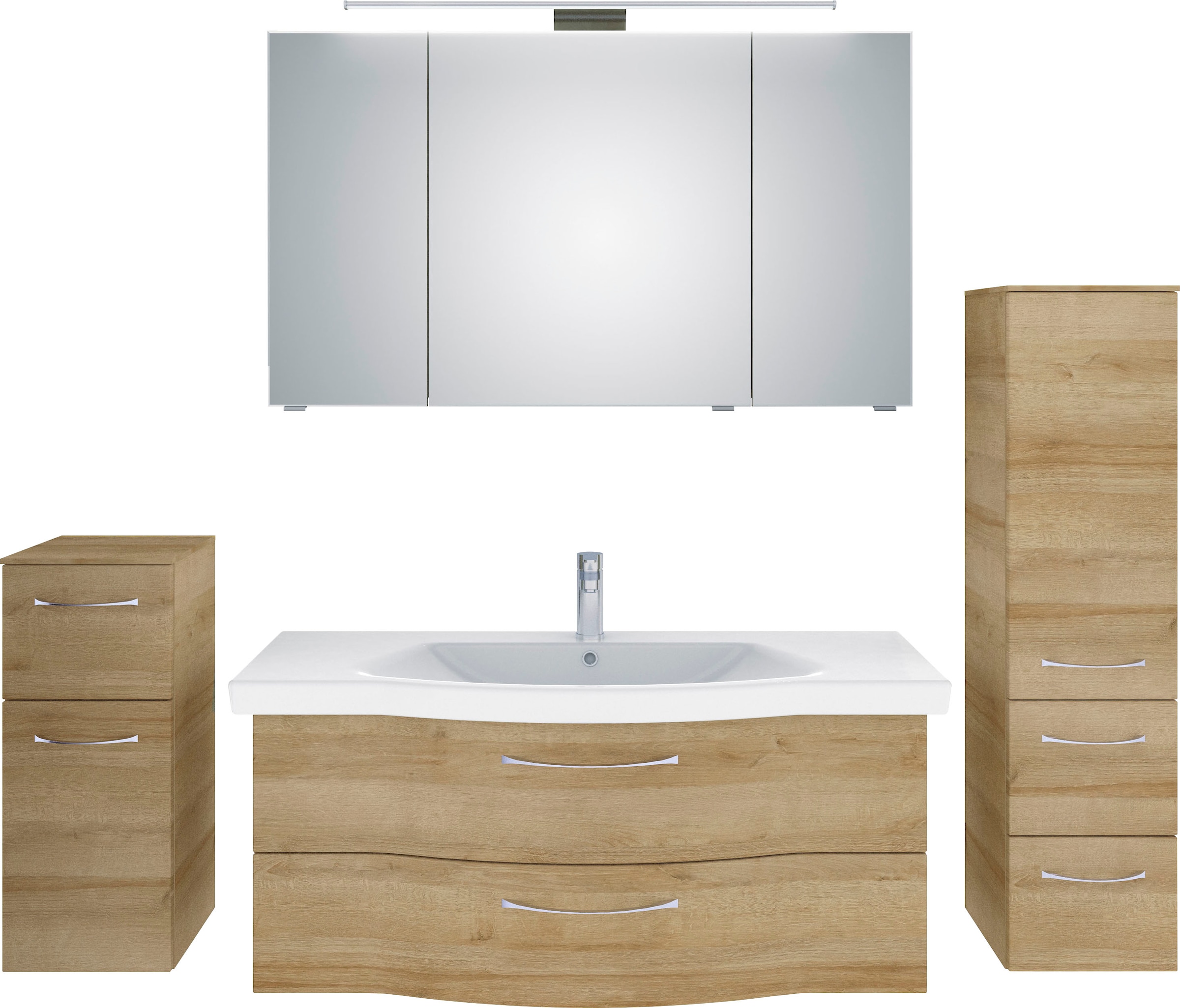 Saphir Badmöbel-Set »6005 Sprint 4-teilig, Keramik-Waschtisch mit LED-Spieg günstig online kaufen