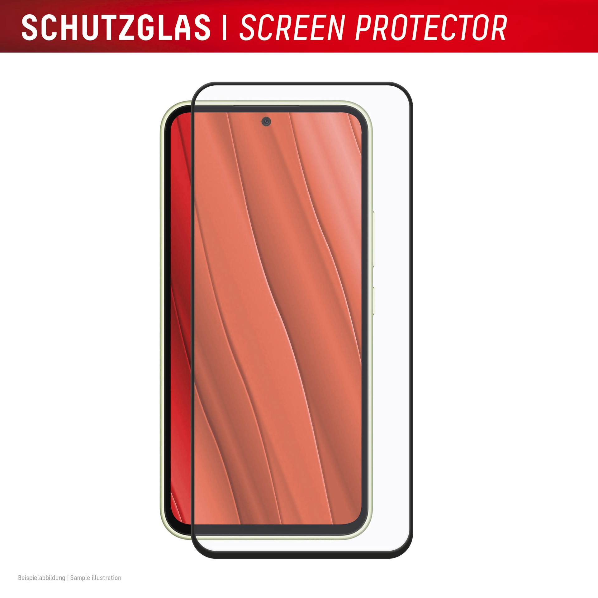 Displex Displayschutzglas »Premium Glass Screen Protector (Full Cover)«, für Samsung Galaxy A56, Displayschutzfolie, Schutzfolie, Bildschirmschutz, kratz- & stoßfest