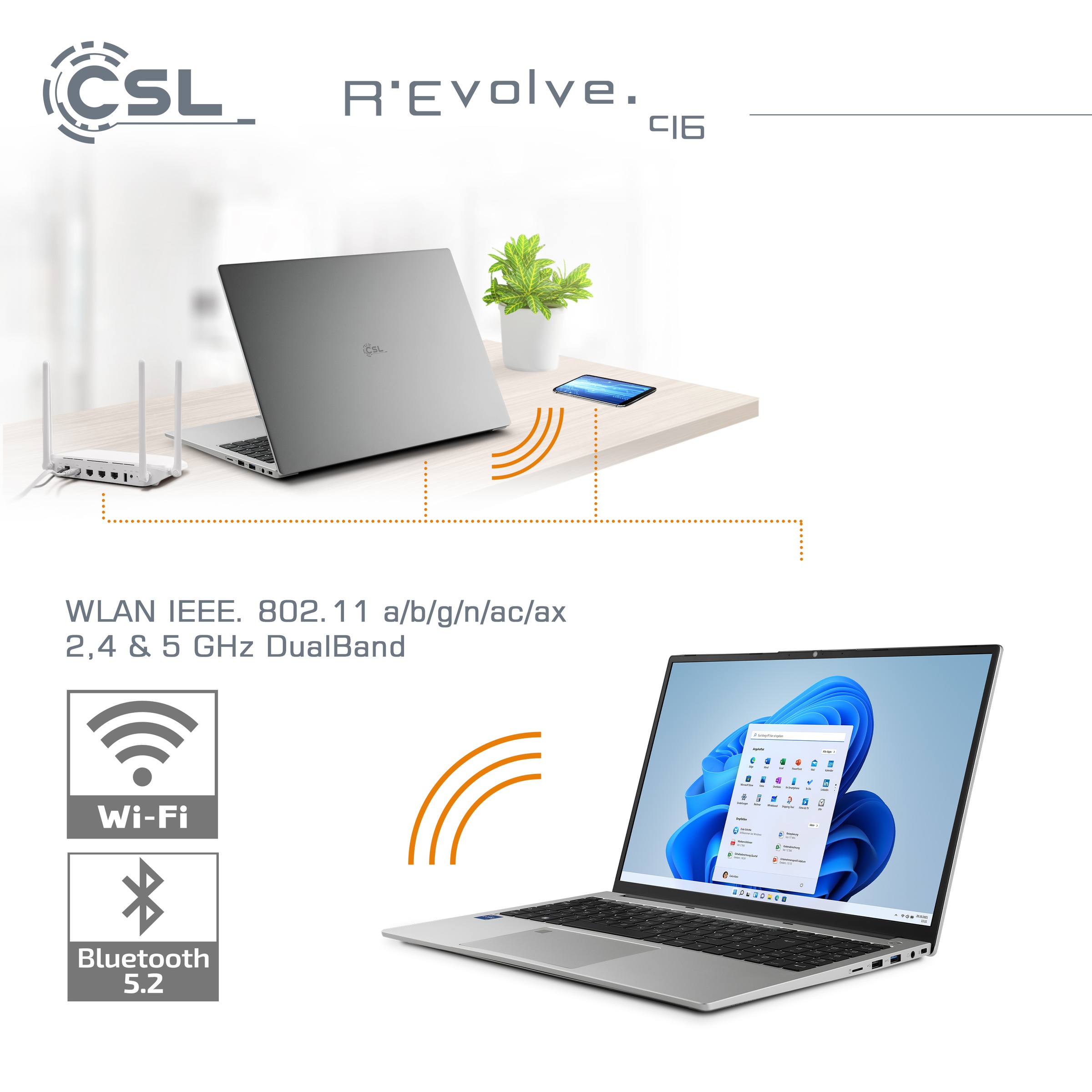 CSL Notebook »R'Evolve C16«, 40,64 cm, / 16 Zoll, Intel, Core i5, 500 GB SSD