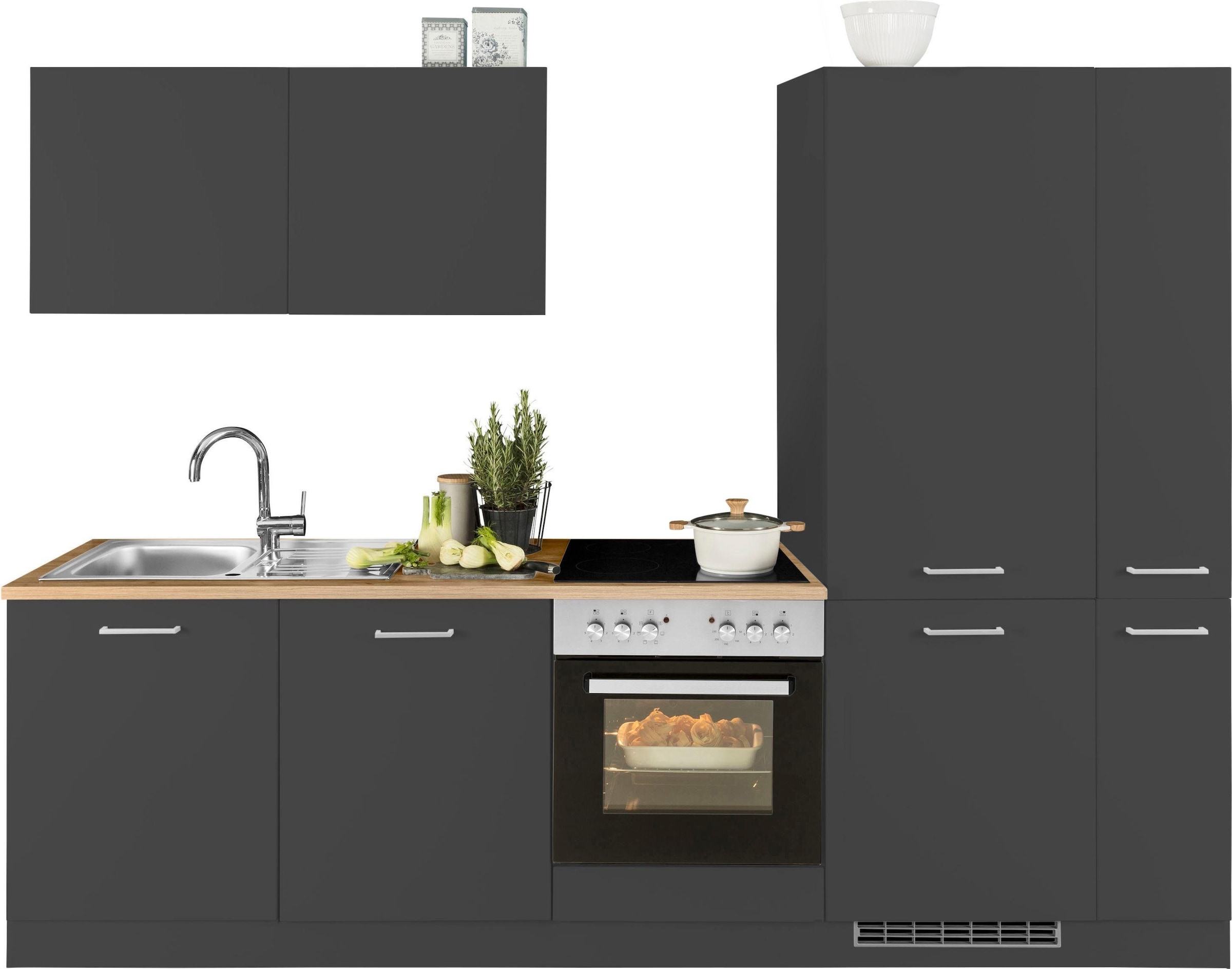 KOCHSTATION Küchenzeile »KS-Kehl« ohne E-Geräte, Breite 270 cm, für Kühl/Ge günstig online kaufen