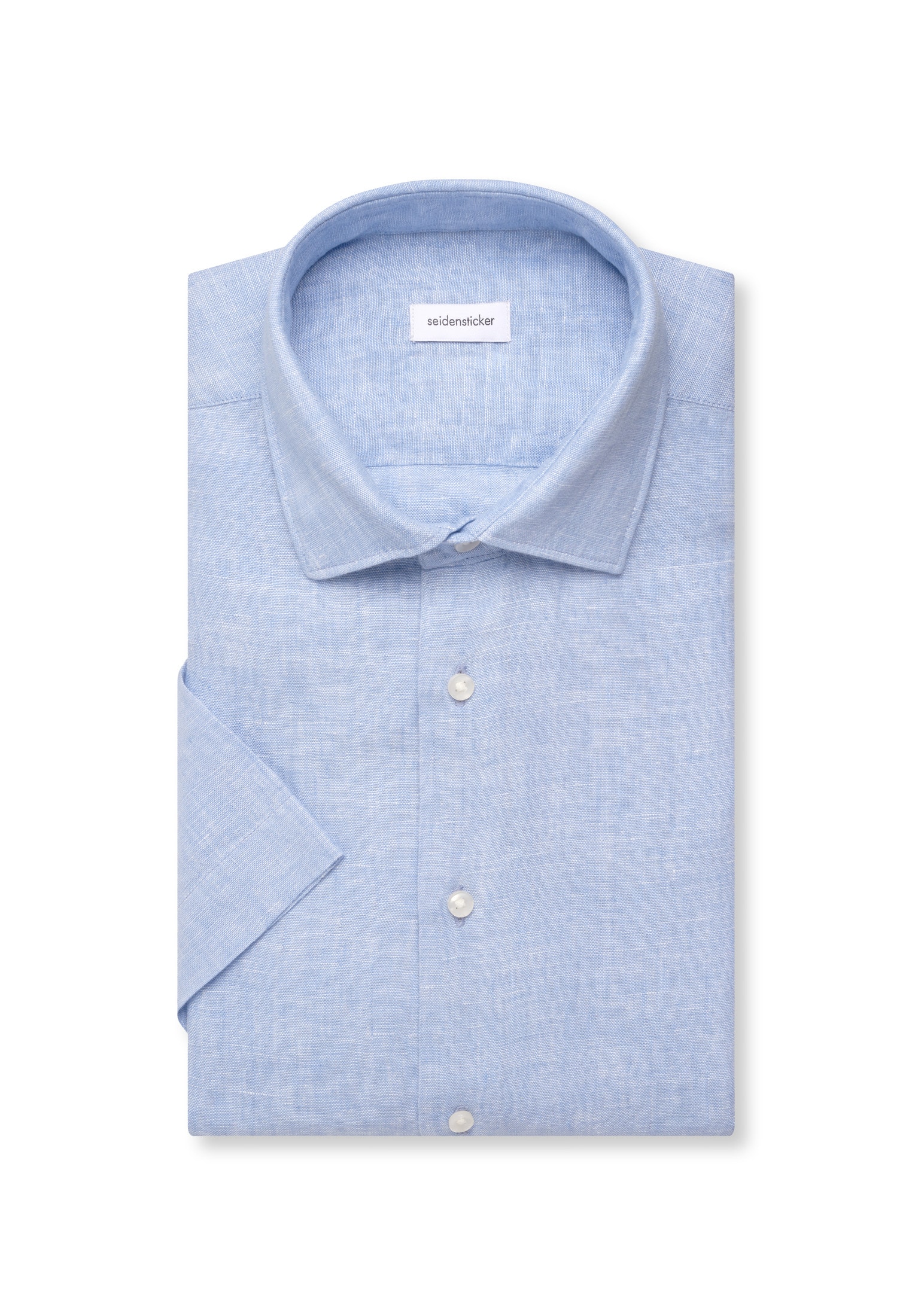 seidensticker Leinenhemd »Schwarze Rose« Shaped 1/2 Kentkragen Uni