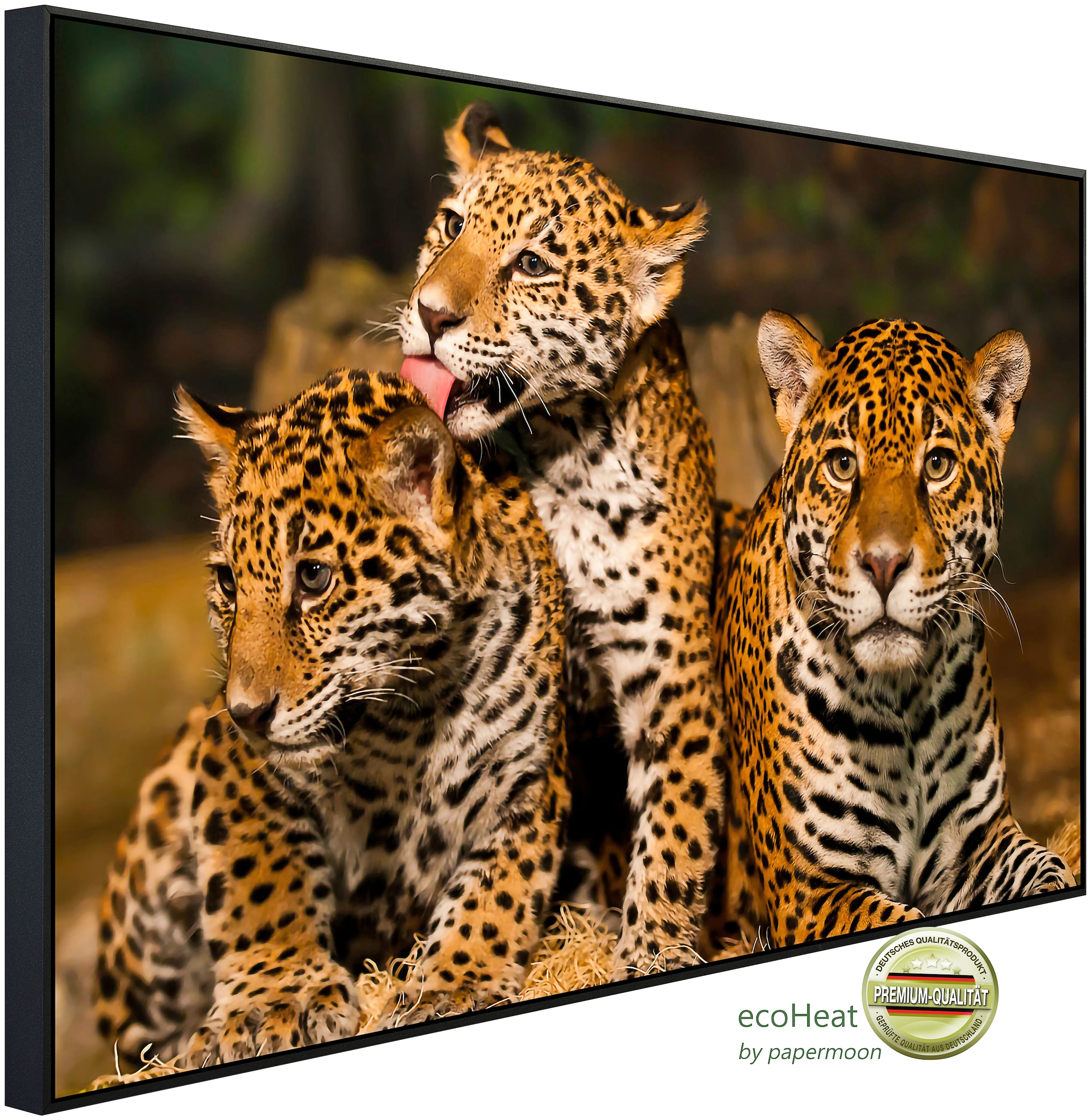 Papermoon Infrarotheizung »Leoparden Familie«, sehr angenehme Strahlungswär günstig online kaufen