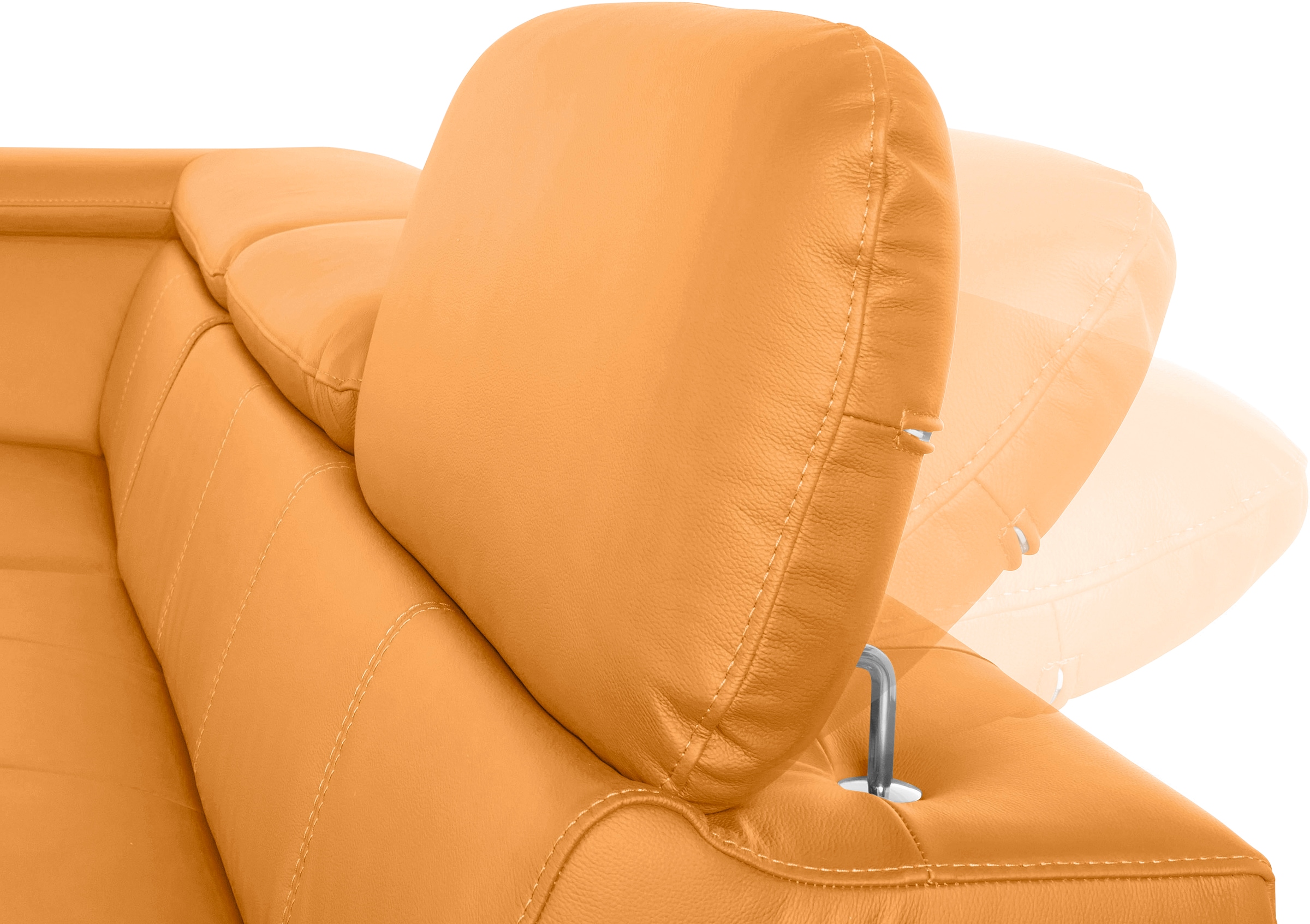 COTTA Ecksofa »Chef L-Form«, mit Kopfteilverstellung, edle Metallkufen, wahlweise mit Bettfunktion