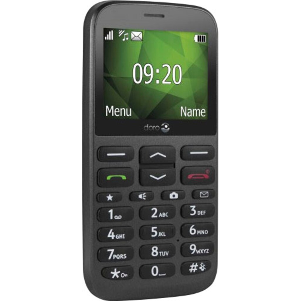 Doro Handy »1370«, schwarz, 6 cm/2,4 Zoll, 3 MP Kamera