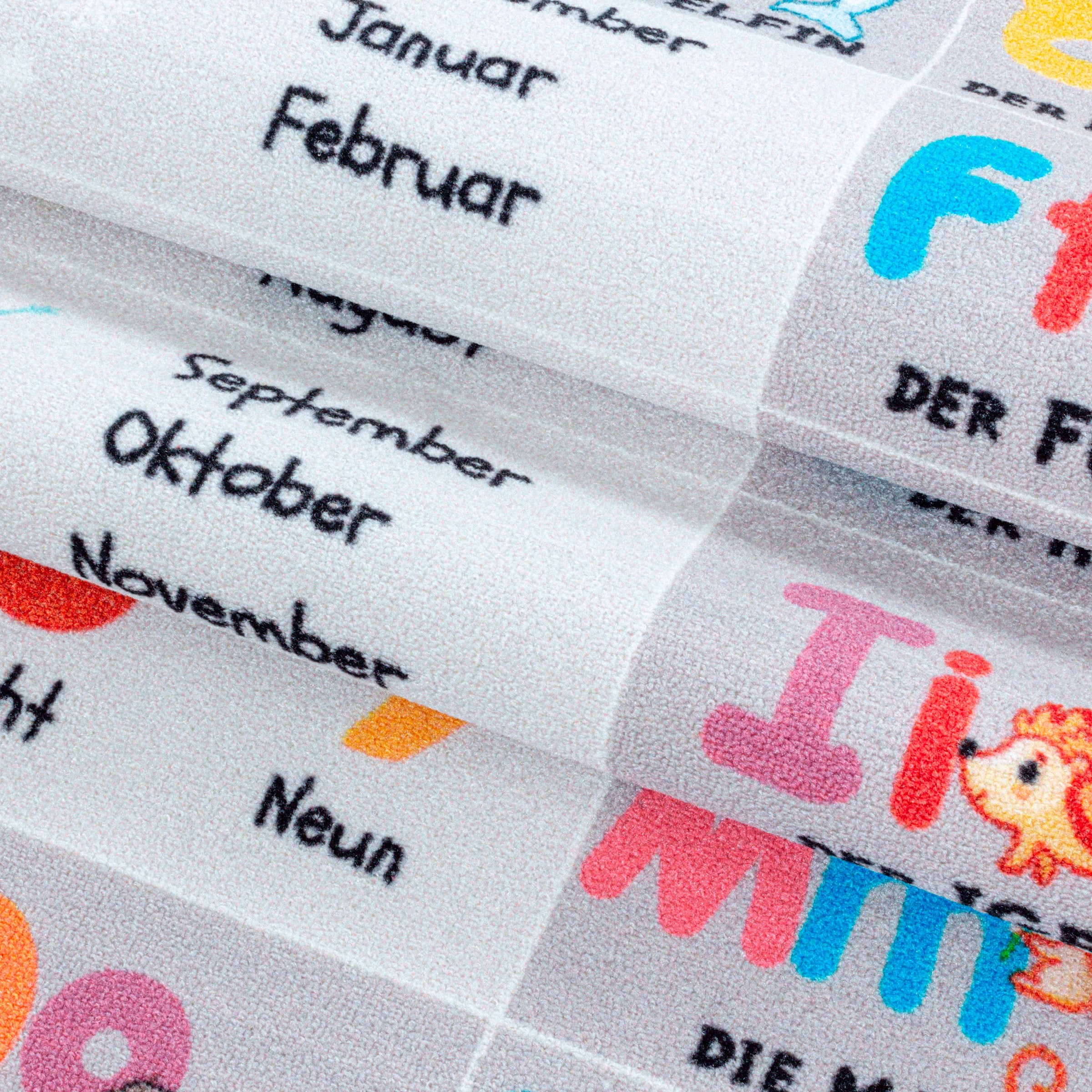 Ayyildiz Teppiche Kinderteppich »PLAY 2904«, rechteckig, 6 mm Höhe, robuster Kurzflor, bunter Spiel Lern Teppich, Kinderzimmer