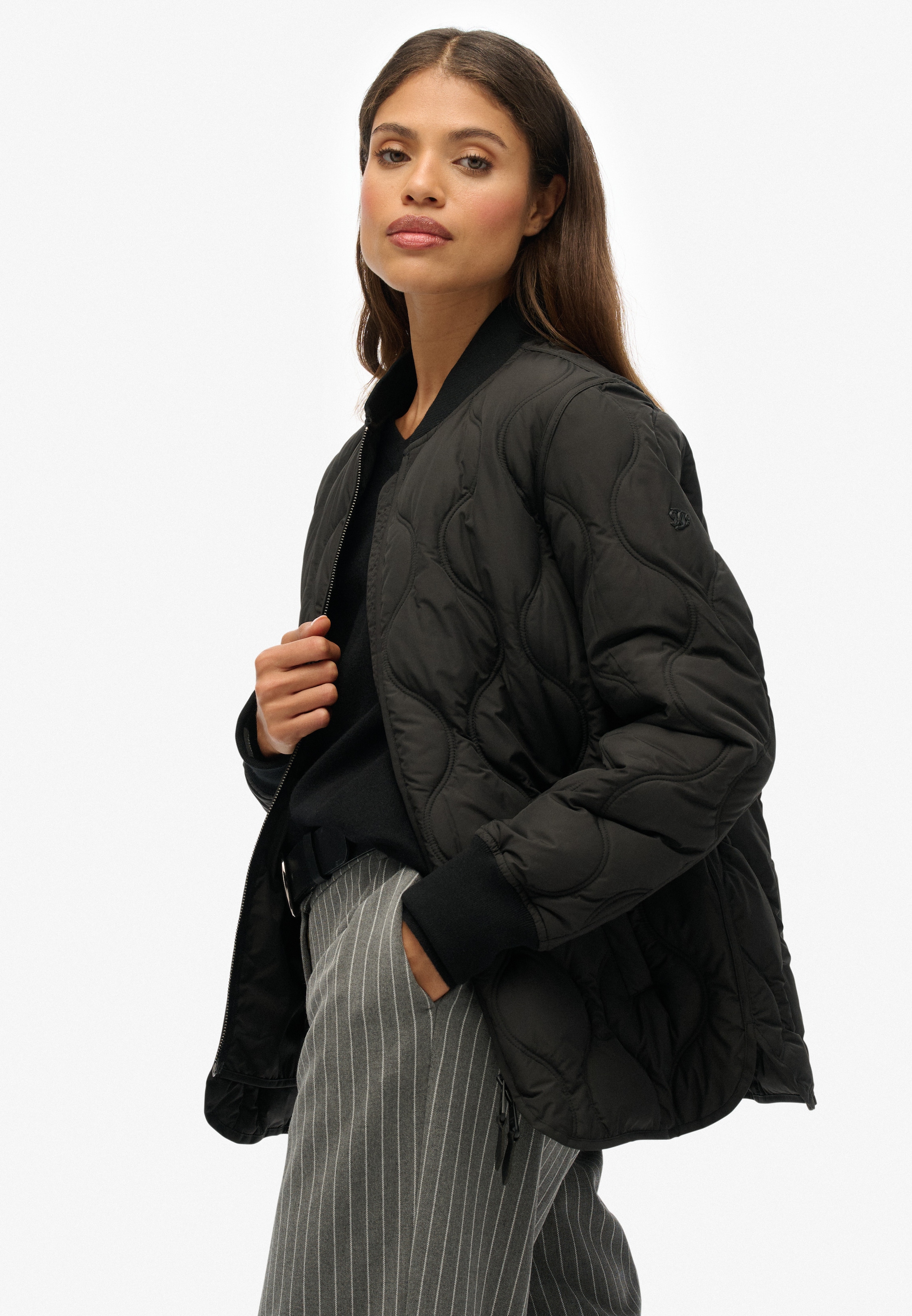 Superdry Steppjacke »SHORT QUILTED LINER JACKET« ohne Kapuze