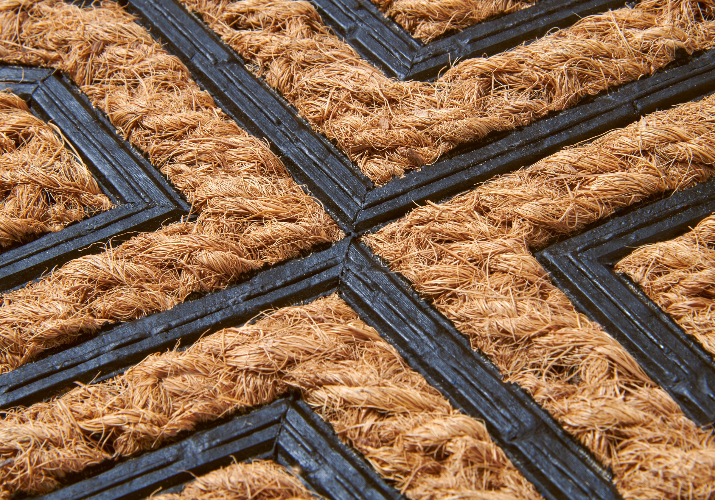 HANSE Home Fußmatte »Mix Mats Gummi Kokos Diamonds, Türmatte«, rechteckig, 8 mm Höhe, Strapazierfähig, pflegeleicht, robust, wetterfest, UV-beständig