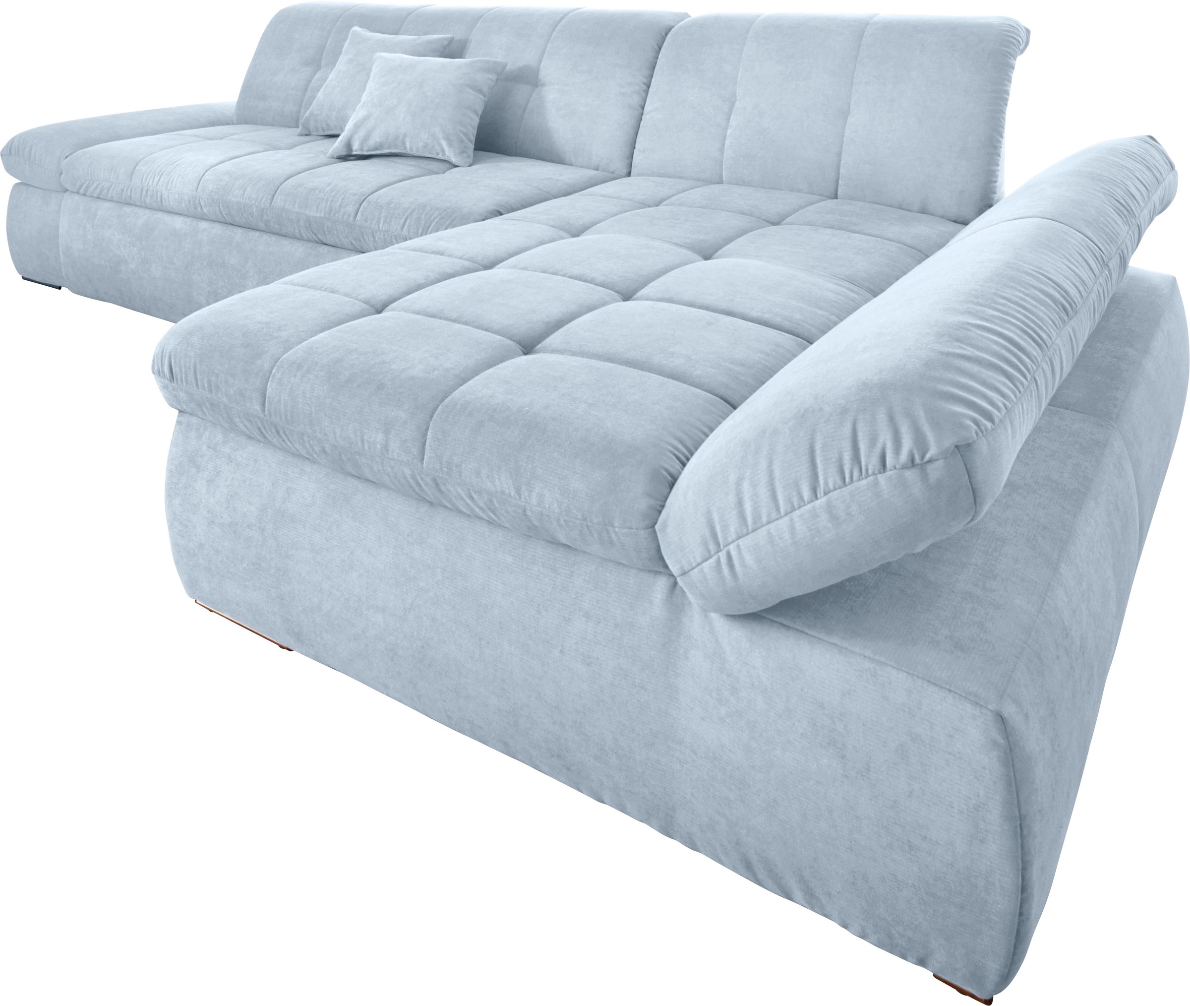 DOMO collection Ecksofa »NMoric XXL, B/T/H: 300/172/80cm, L-Form«, wahlweise mit Bettfunktion und Armlehnverstellung