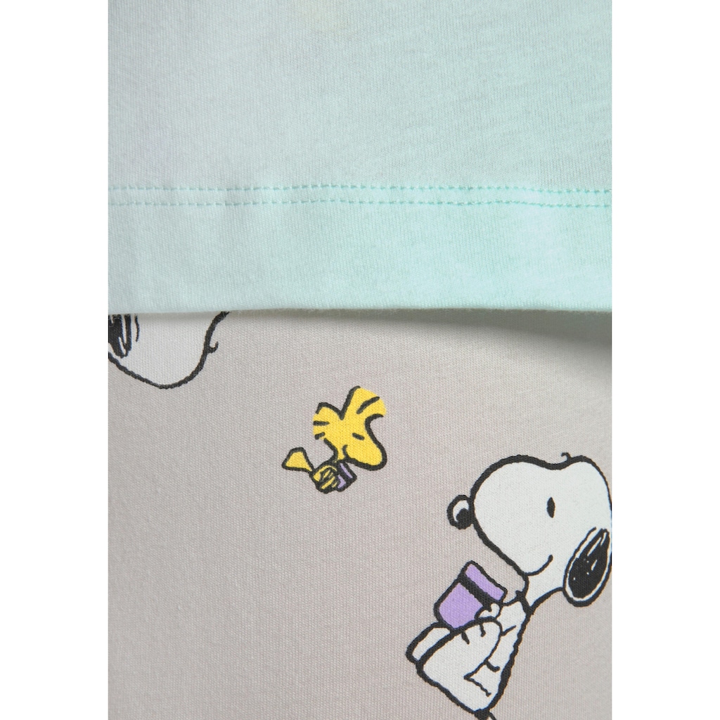 Peanuts Pyjama, (2 tlg., 1 Stück), mit Snoopy und Woodstock Druck