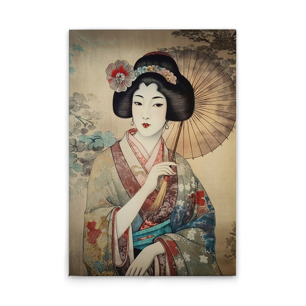 A.S. Création Leinwandbild »Geisha Vintage - Wandbild Bunt Beige Keilrahmen günstig online kaufen