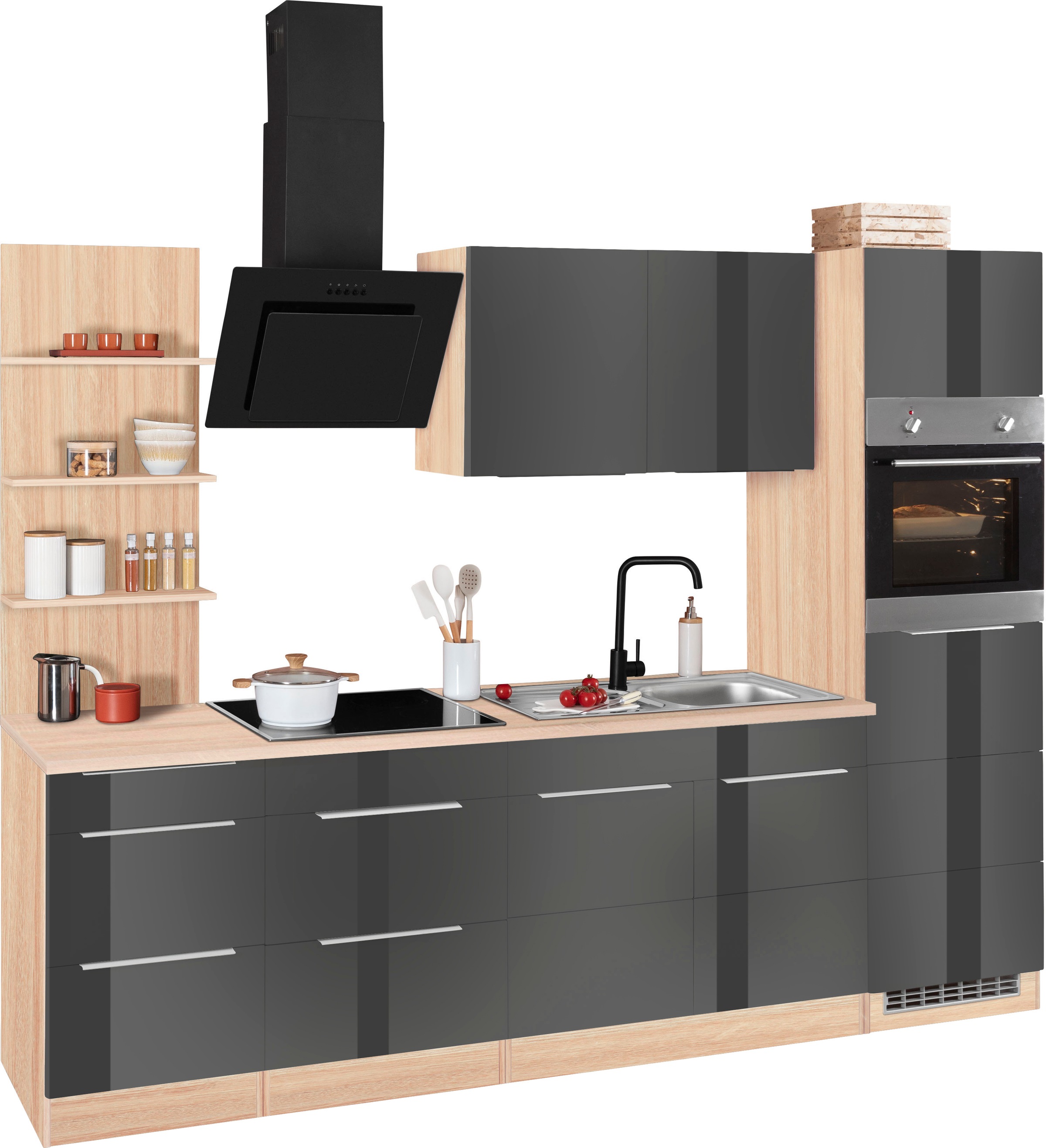 KOCHSTATION Küchenzeile »KS-Brindisi Breite 270 cm«, wahlweise mit E-Geräte günstig online kaufen