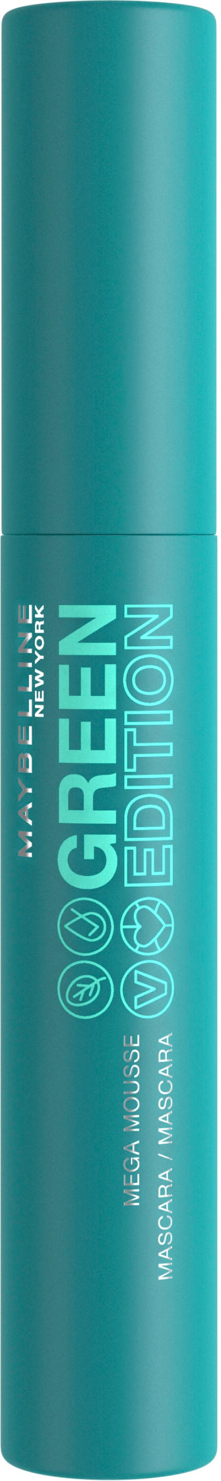 MAYBELLINE NEW YORK Mascara »Green Edition Mega Mousse Mascara«, mit natürlichen Inhaltsstoffen