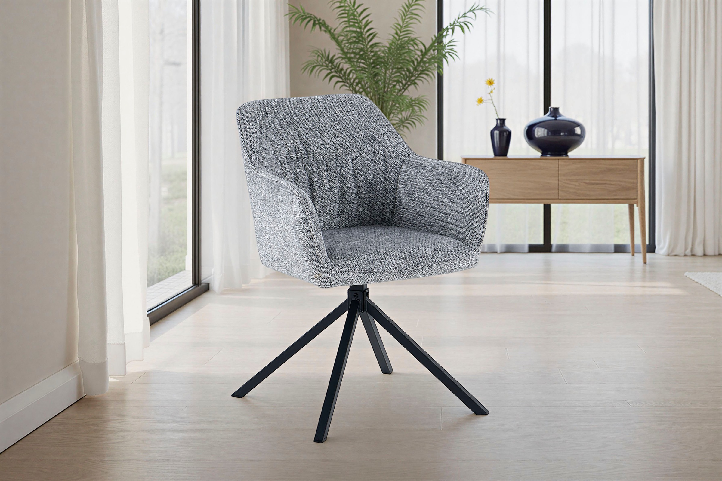 OTTO home Esszimmerstuhl »Turin« (Set) 2 Stk.moderner Stuhl, 360 Grad drehb günstig online kaufen