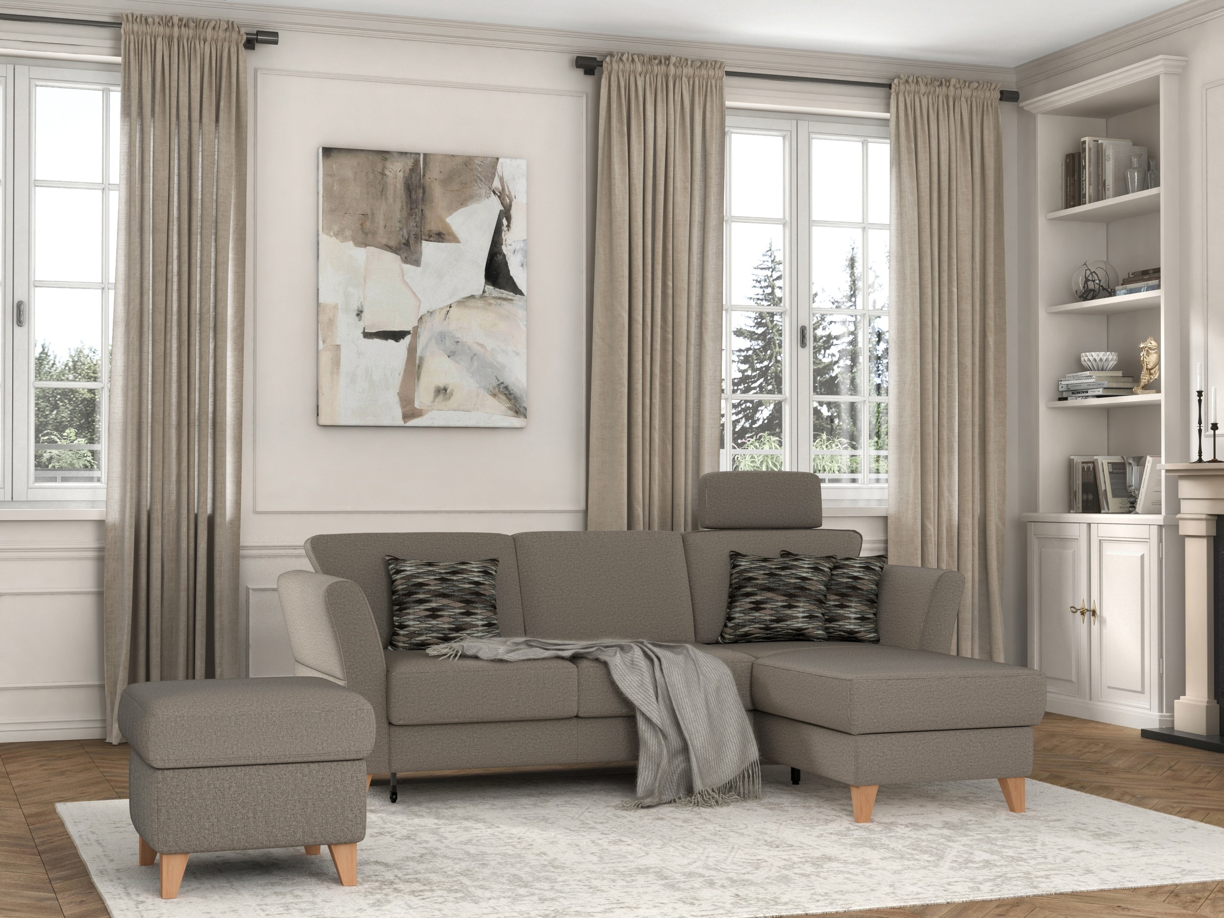 sit&more Ecksofa "Visby L-Form" wahlweise mit Bettfunktion und Bettkasten, günstig online kaufen