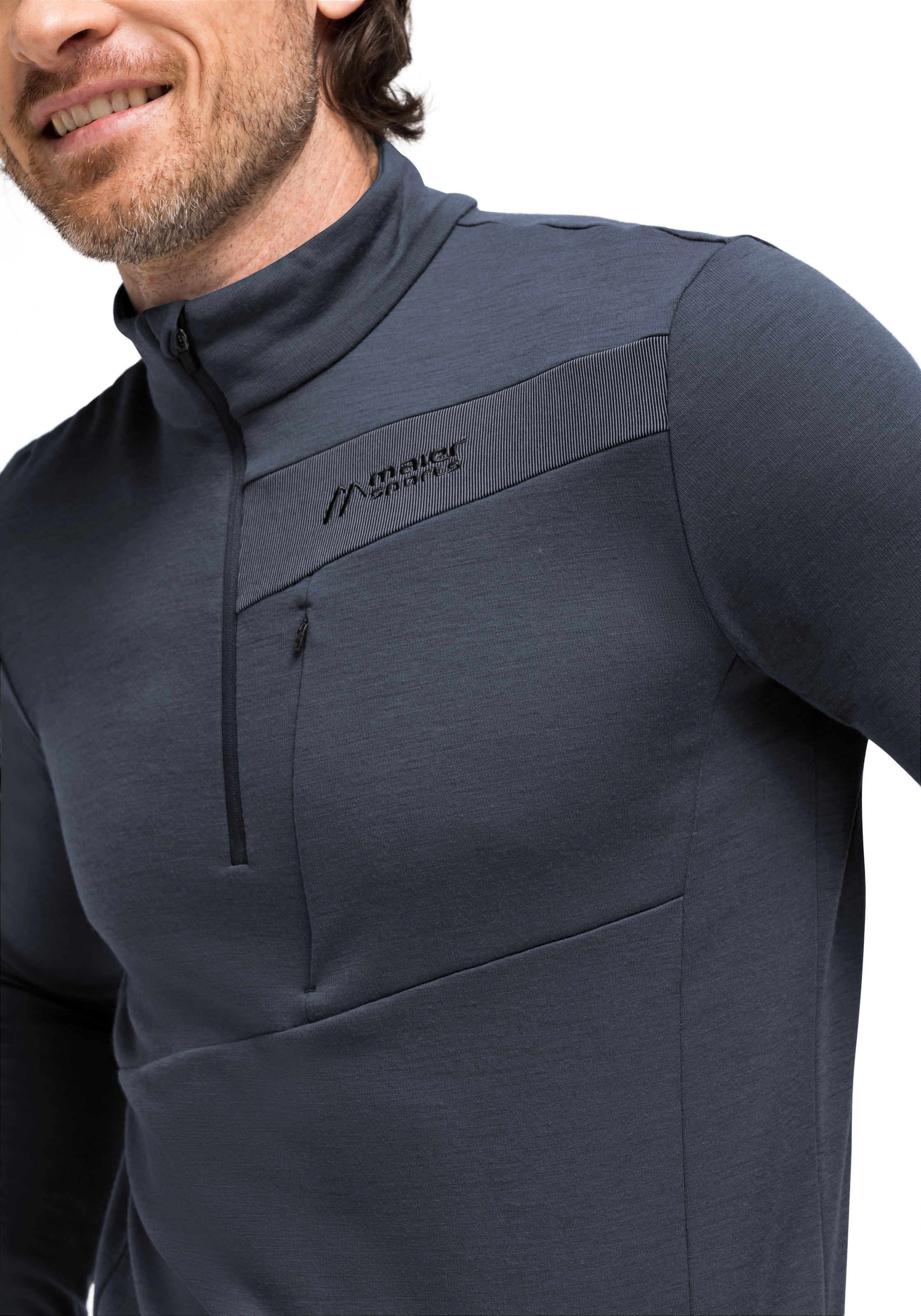 Maier Sports Funktionsshirt »Skutvik HZ M«, funktionaler Midlayer für Herren, hohe Atmungsaktivität