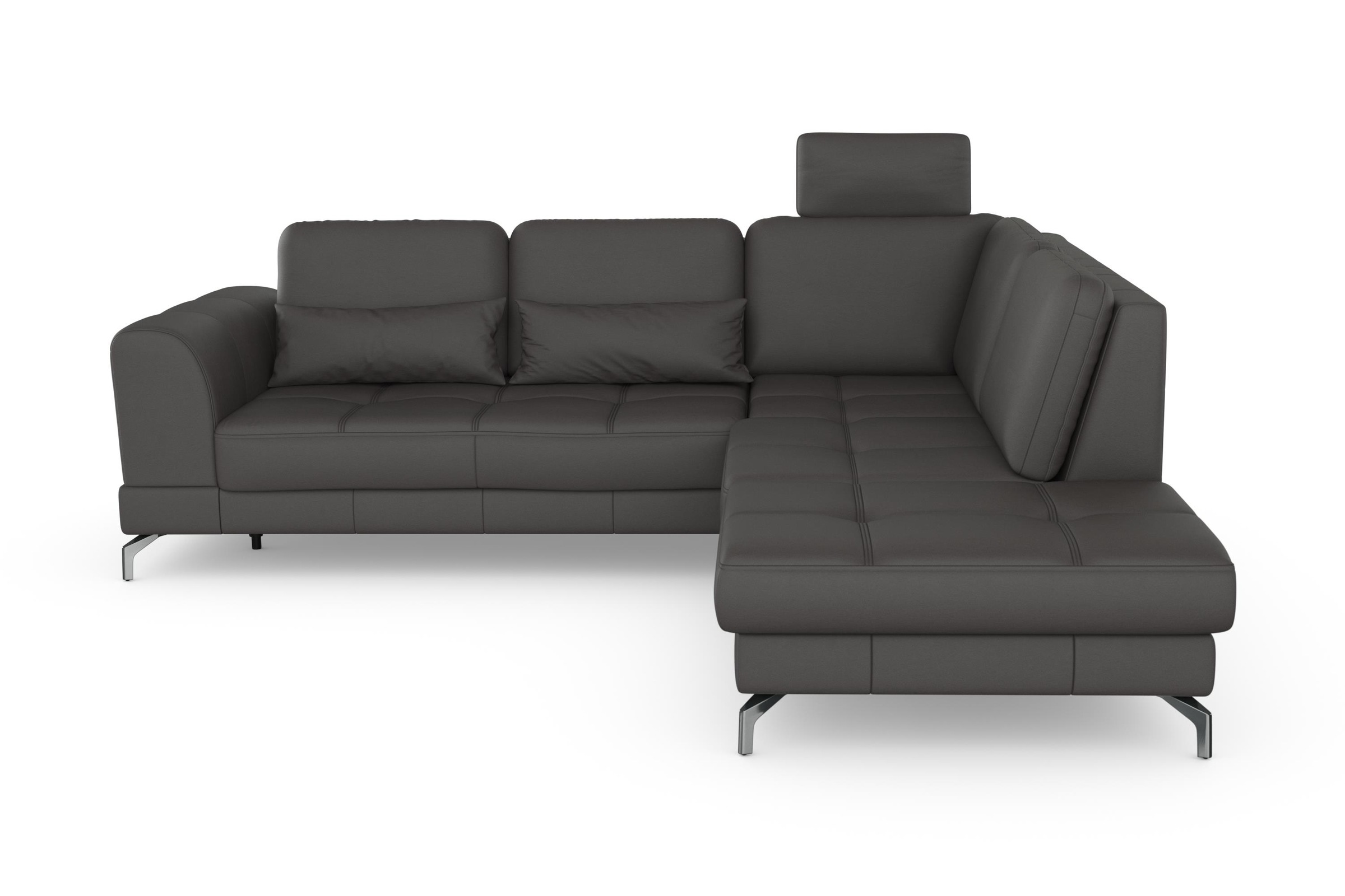 sit&more Ecksofa »Bendigo L-Form«, inklusive Sitztiefenverstellung, Bodenfreiheit 12 cm, in 2 Fußfarben