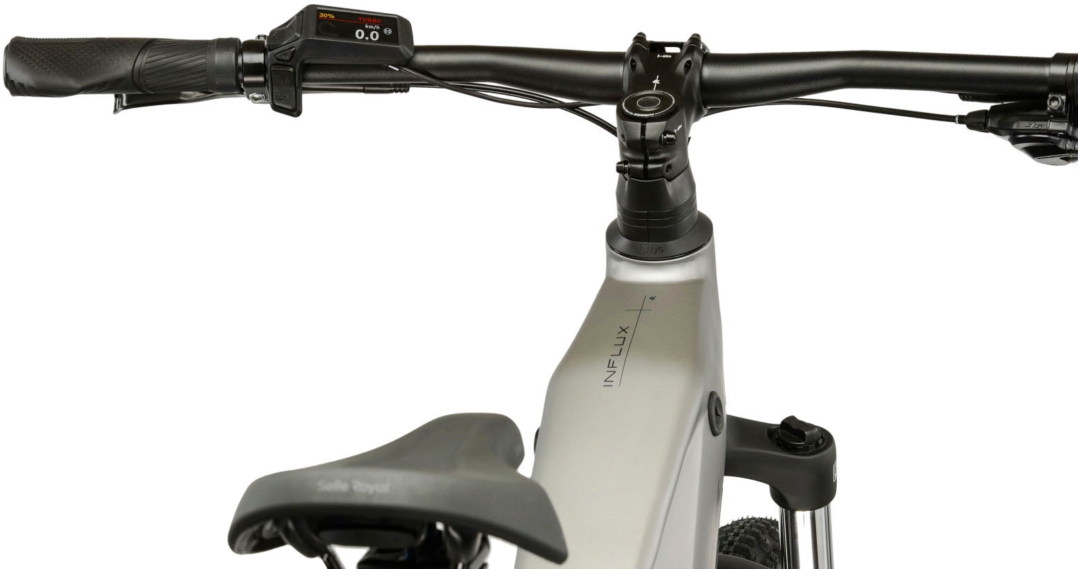 Kross »Influx Hybrid 2.0 16,7Ah / 600 Wh 29 Zoll silber 9 Gänge 2026« 9 Gang Shimano CUES U4000 Schaltwerk Kettenschaltung Mittelmotor 250 W BOSCH PERFORMANCE LINE PX Mittelmotor