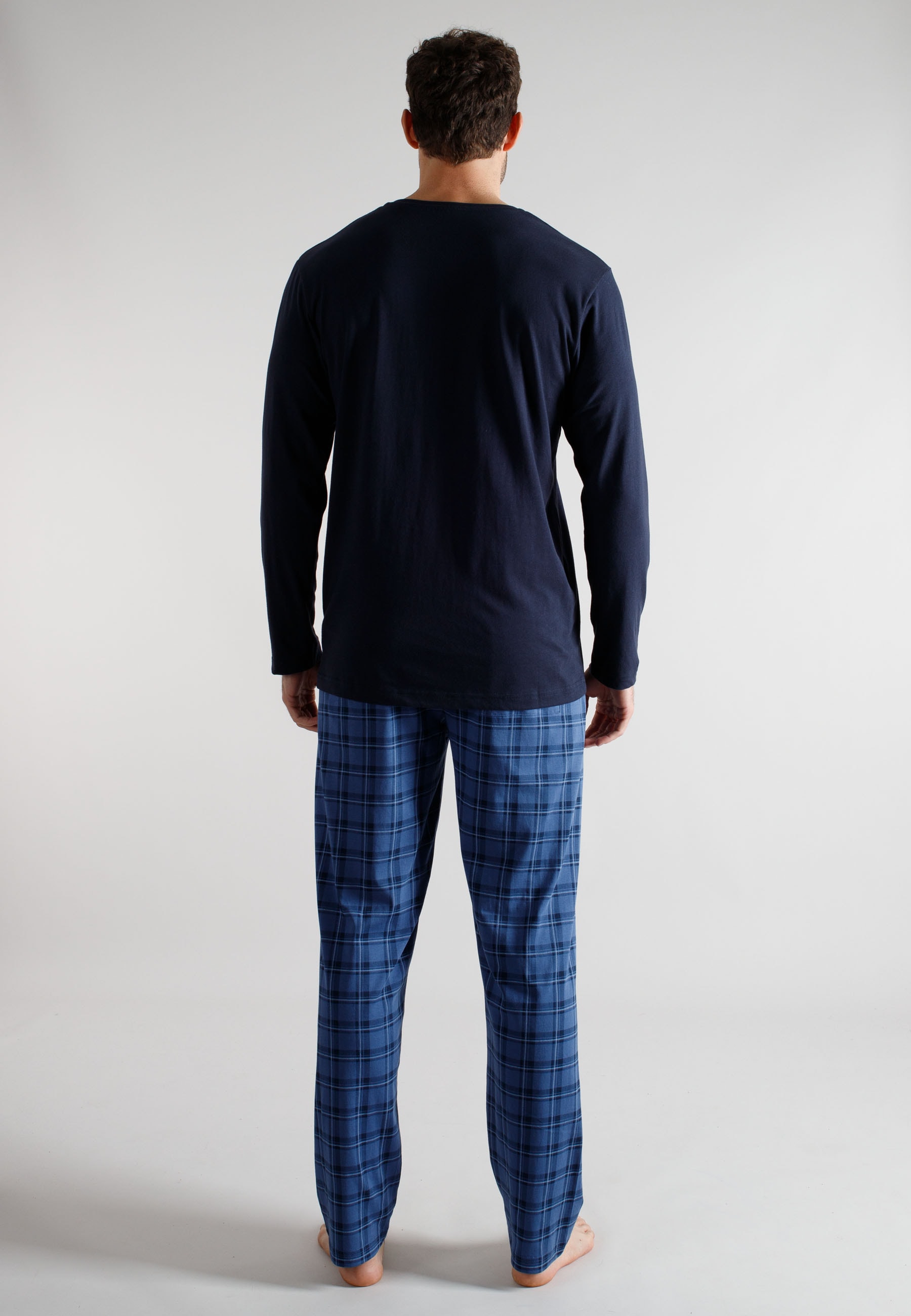 TOM TAILOR Pyjama aus Baumwolle, Single Jersey Material, verschiedene Größen