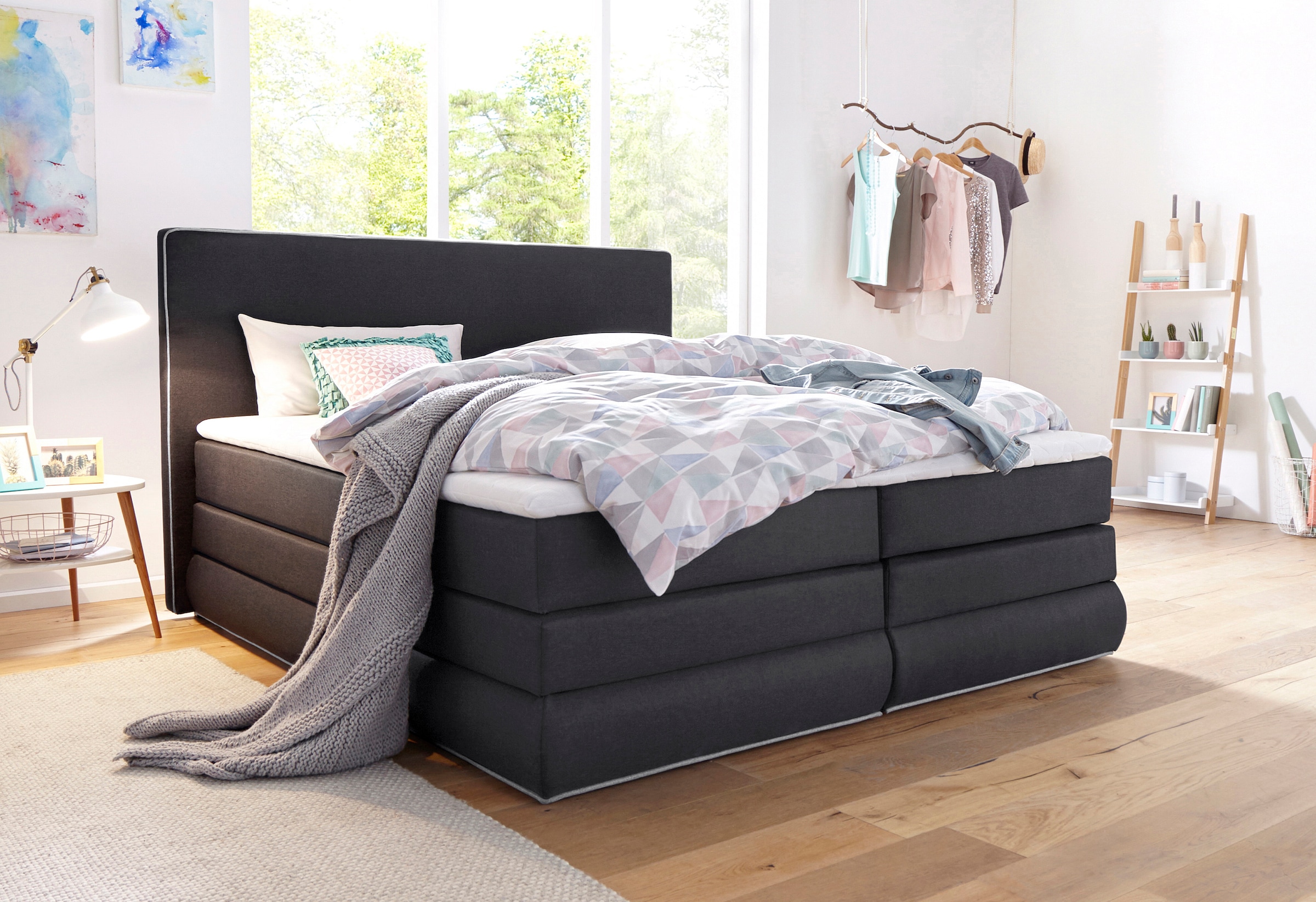 COLLECTION AB Boxspringbett »Ninoni«, inkl. Bettkasten, Topper und wahlweis günstig online kaufen