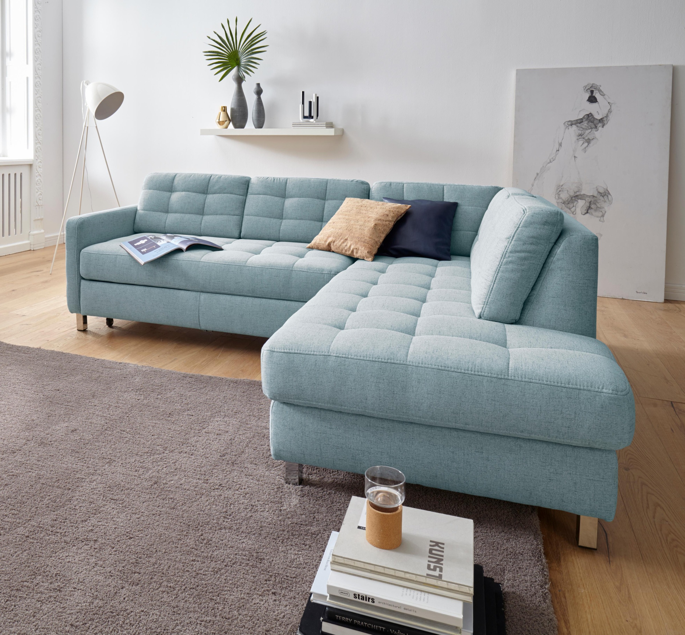 sit&more Ecksofa »Picasso L-Form«, wahlweise mit Bettfunktion und Bettkasten