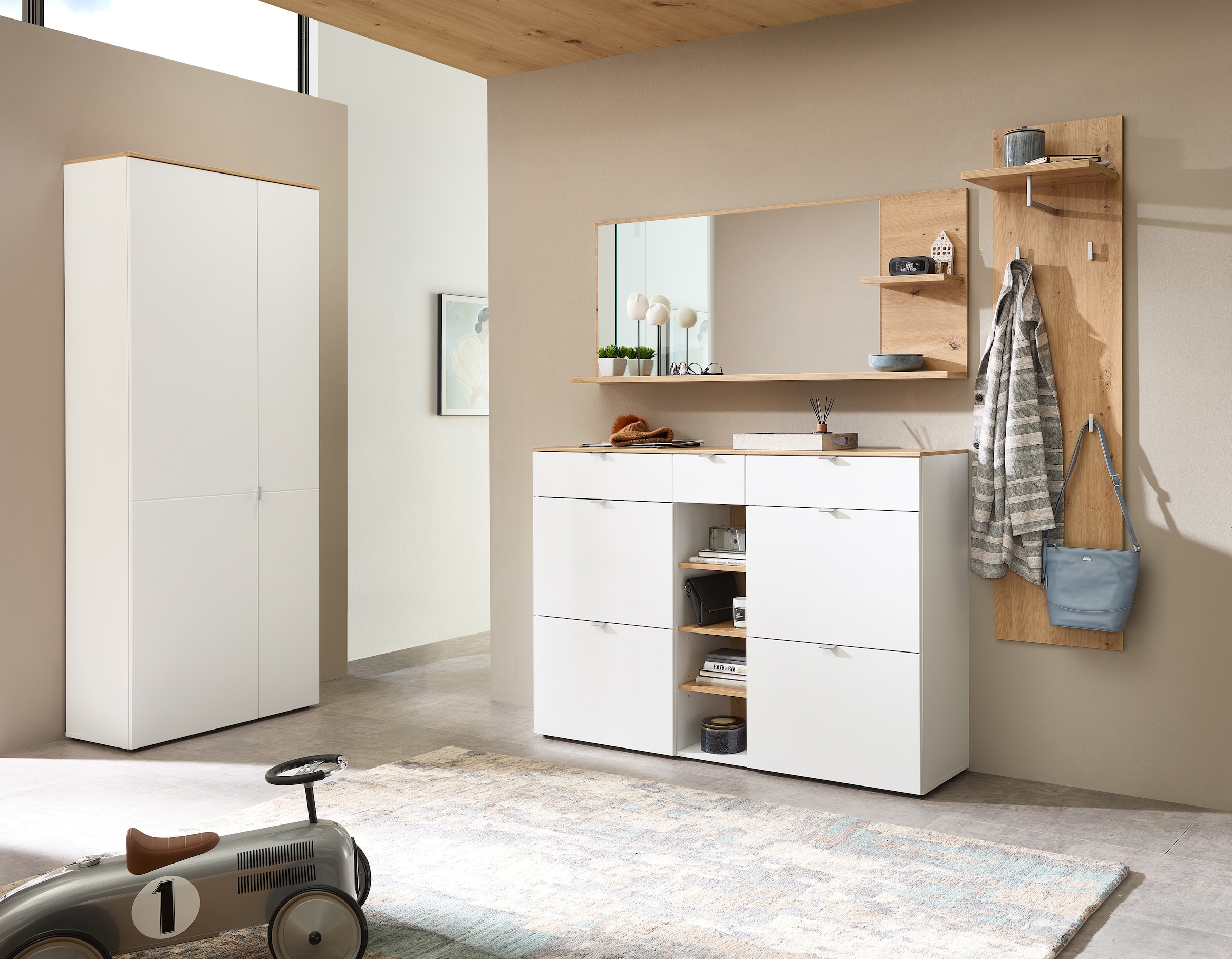 Innostyle Garderoben-Set »Bari Garderobenprogarmm, BxHxT 208x202x38 cm«, (Set, 3 St.), Besteht aus 3 Typen