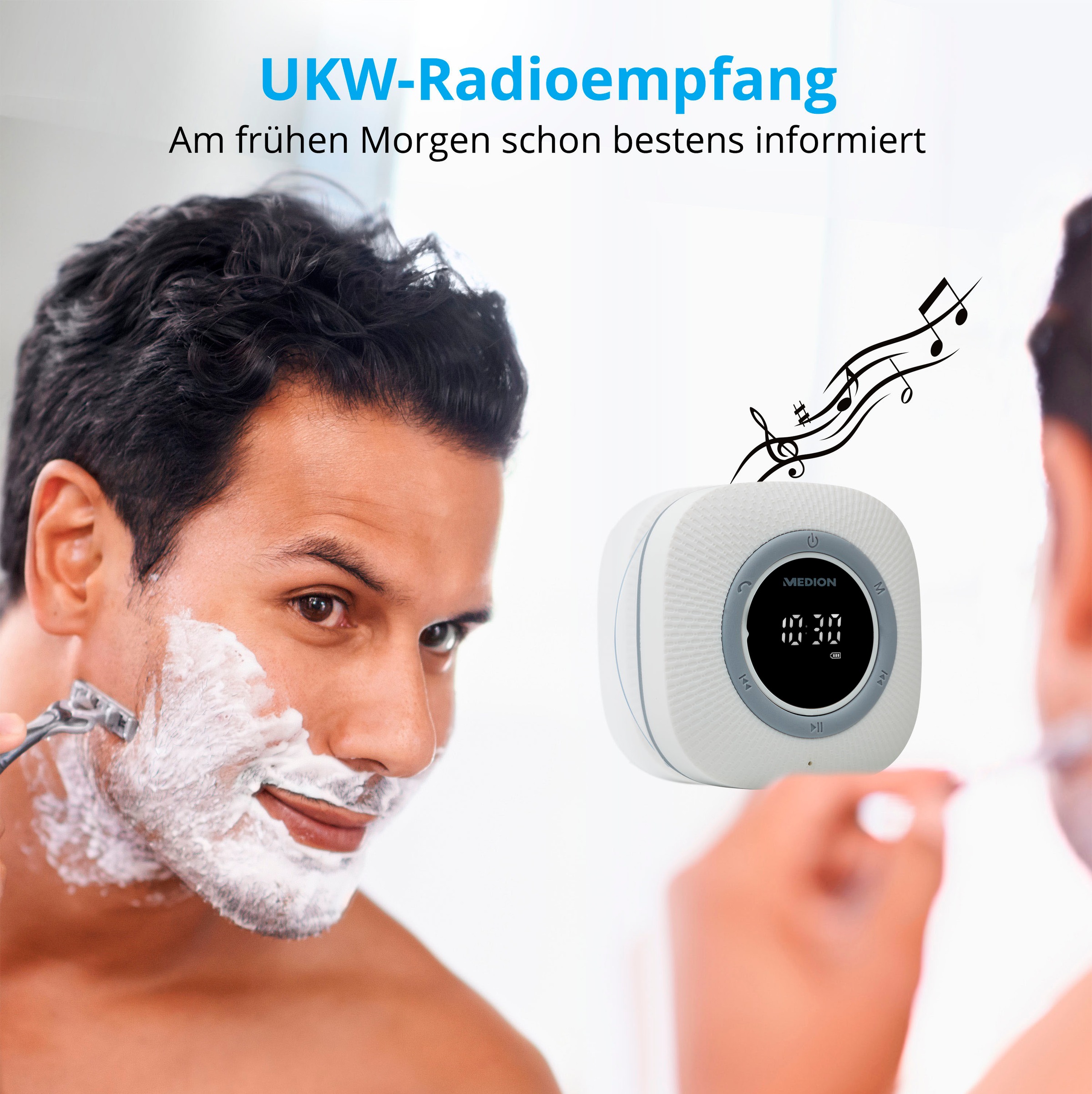 Medion® Digitalradio (DAB+) »LIFE® P66096 (MD 43881) Dusch-«, (Bluetooth UKW mit RDS 3 W)