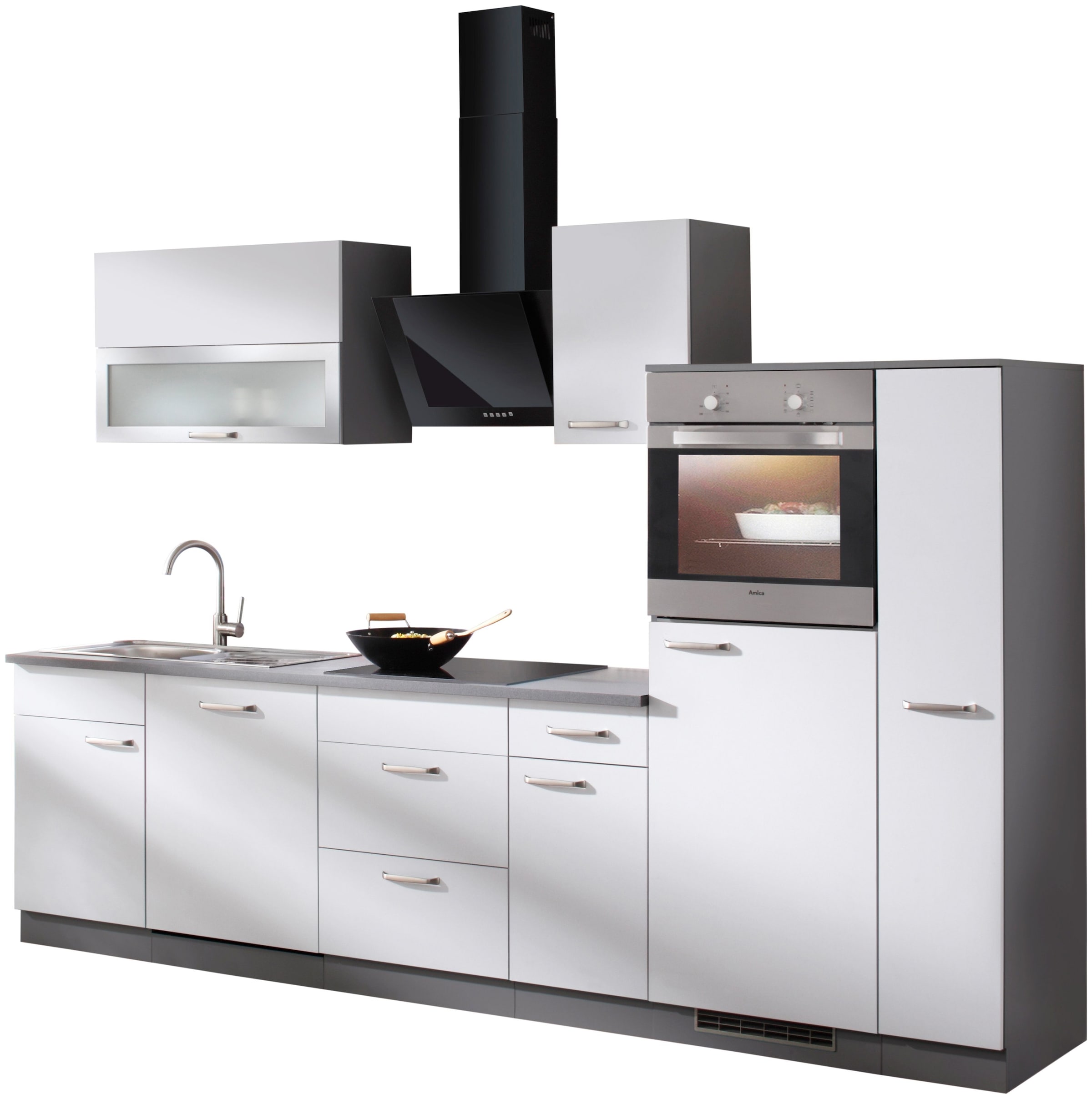 wiho Küchen Küchenzeile »Michigan«, mit E-Geräten, Gesamtbreite 300 cm  online bestellen