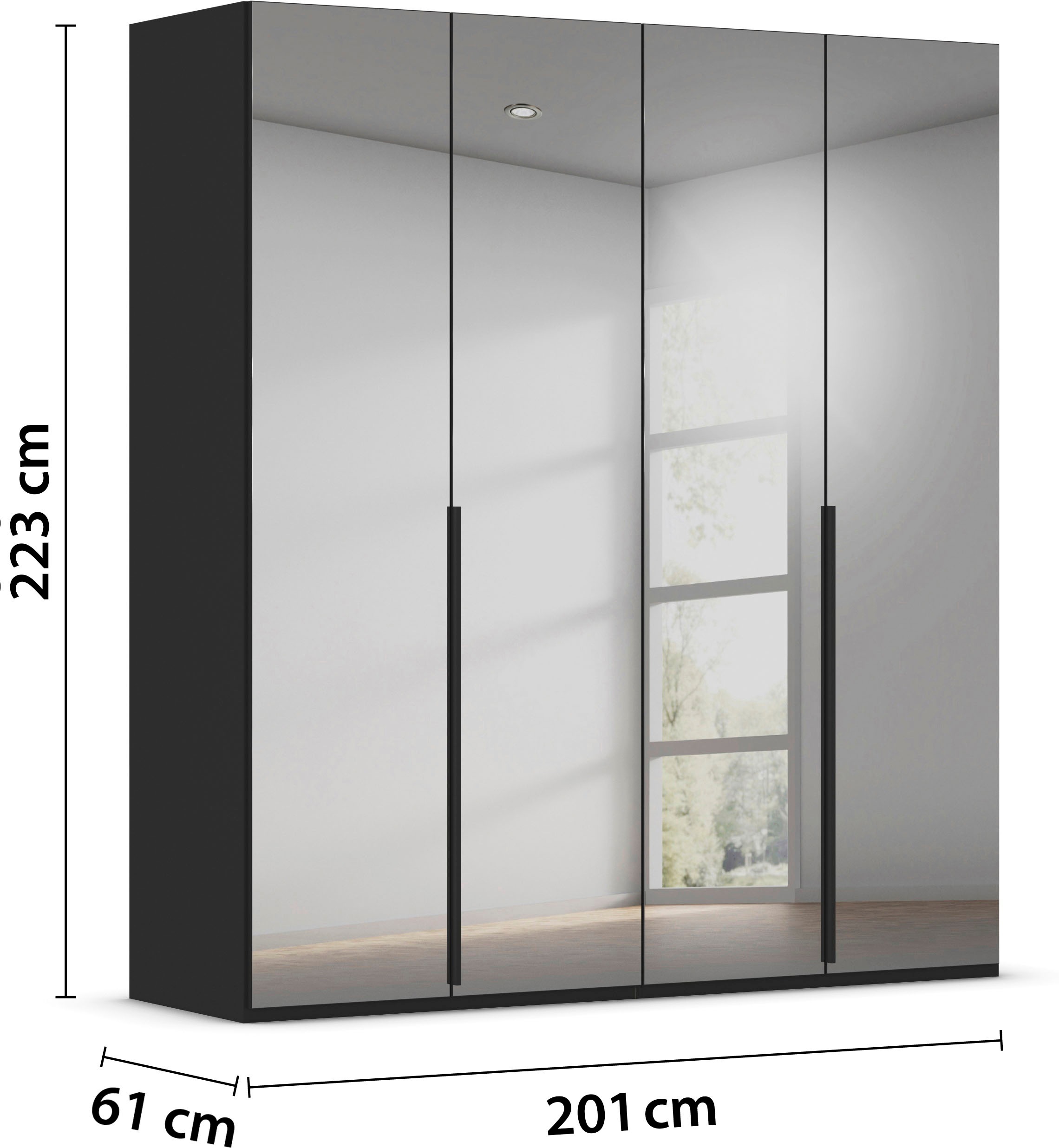 LeGer Home by Lena Gercke Kleiderschrank »Schrank Garderobe Ankleide Schlafzimmer Flur Serina«, (in 3 verschiedenen Ausstattungen BASIC/CLASSIC/PREMIUM), in 6 Breiten (101 - 401 cm) mit Front Glas oder Dekor MADE IN GERMANY