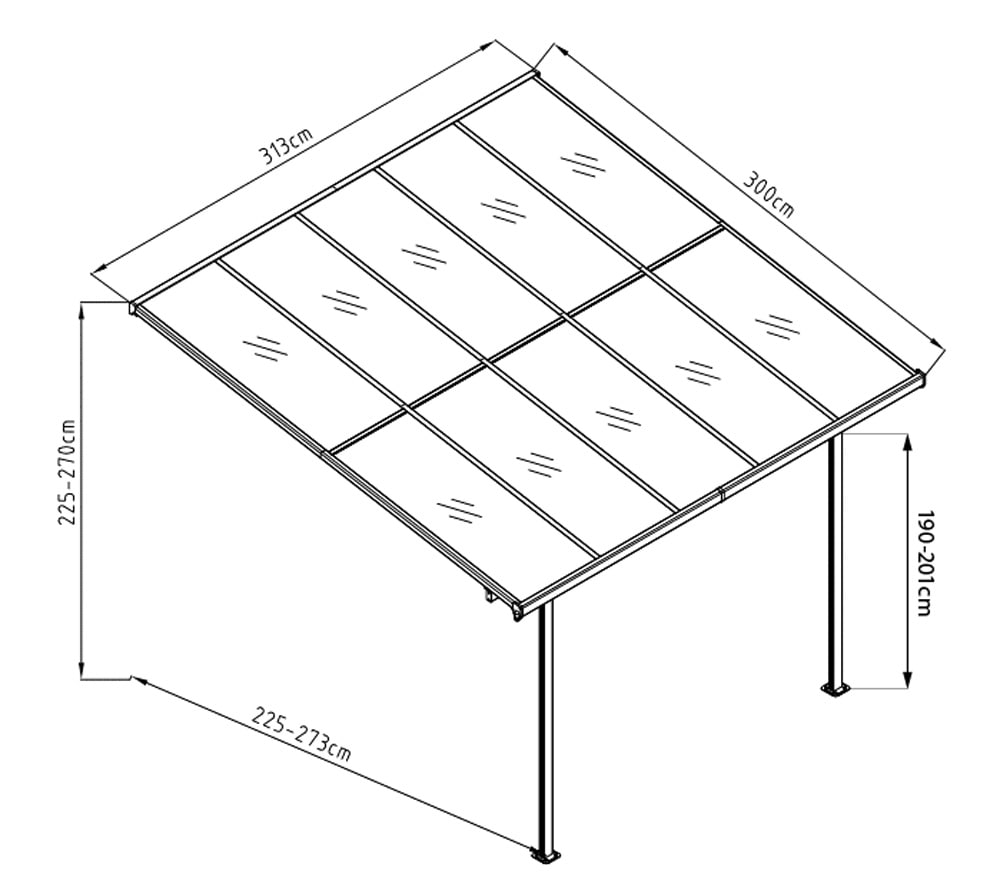 WESTMANN Terrassendach »Bruce 313«