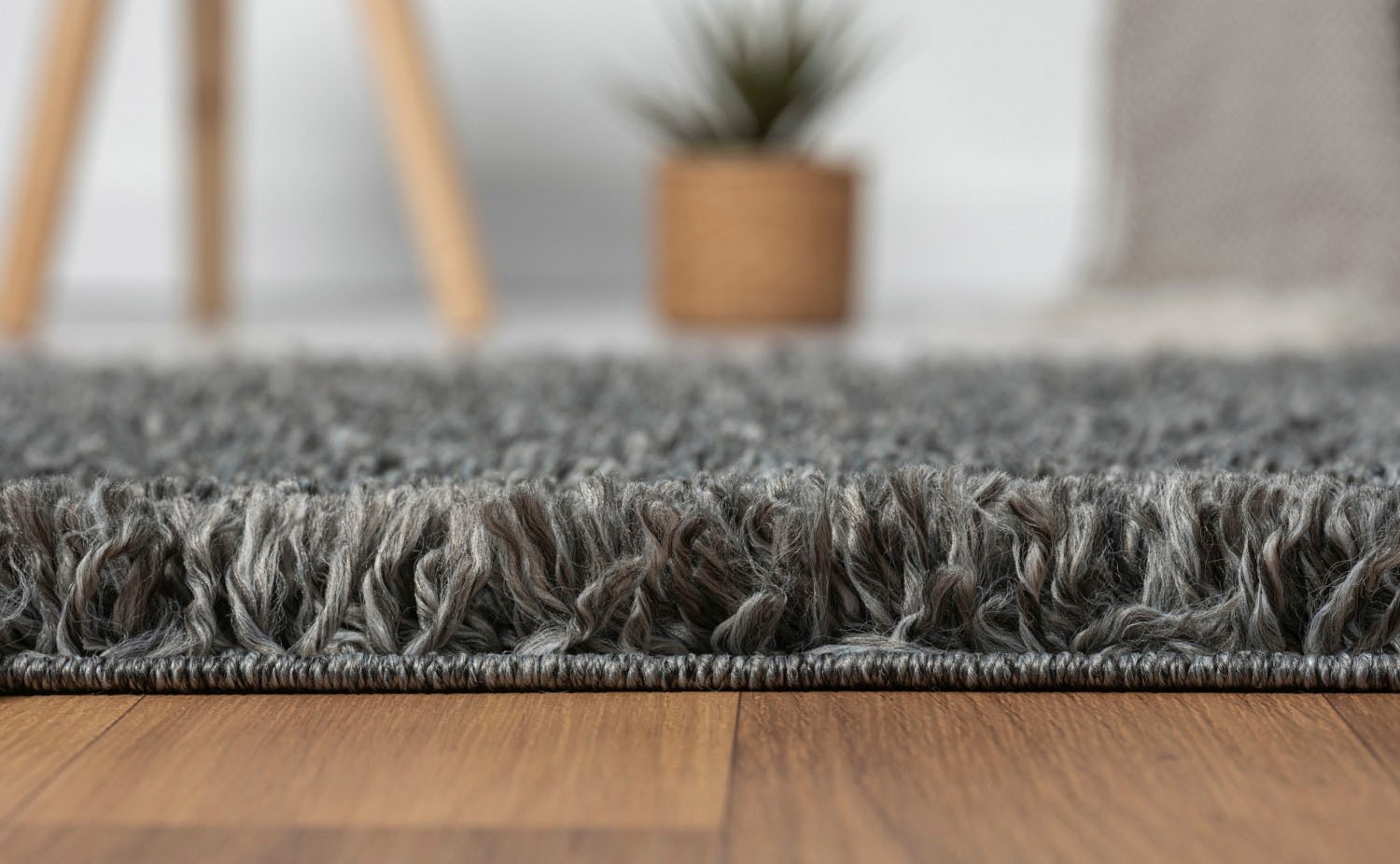 OTTO home Hochflor-Bettumrandung »Banji« Höhe 37 mm 3 tlg. Uni Farben, weich und flauschig, auch als Läufer & in rund erhältlich