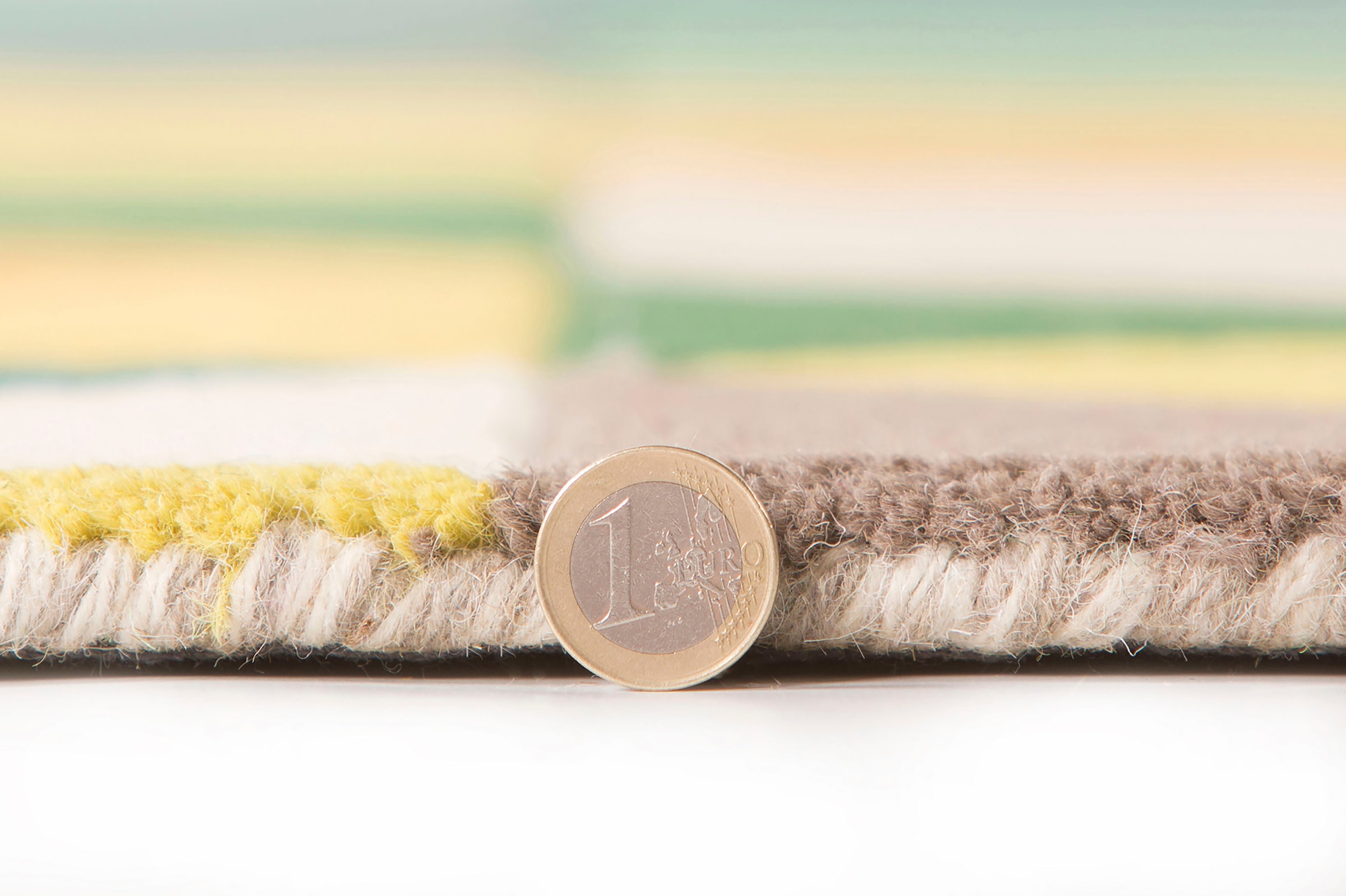 FLAIR RUGS Wollteppich »Prism, modern & geometrisch«, rechteckig, 10 mm Höhe, aus 100% Wolle, mehrfarbig, geometrisches Muster, mit Hoch-Tief-Effekt
