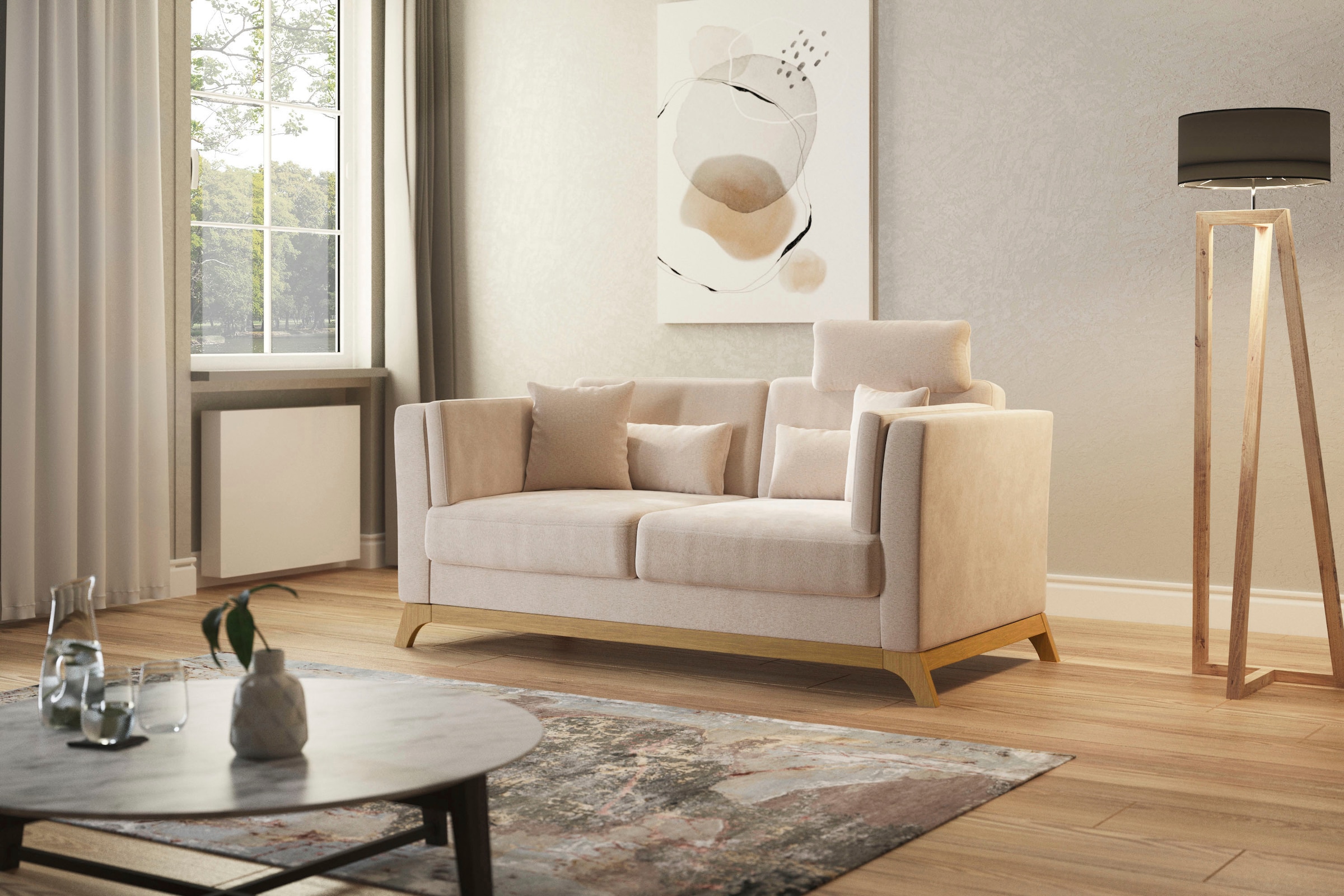 Home affaire 2,5-Sitzer »Viva« wahlweise mit Holzrahmen aus Eiche