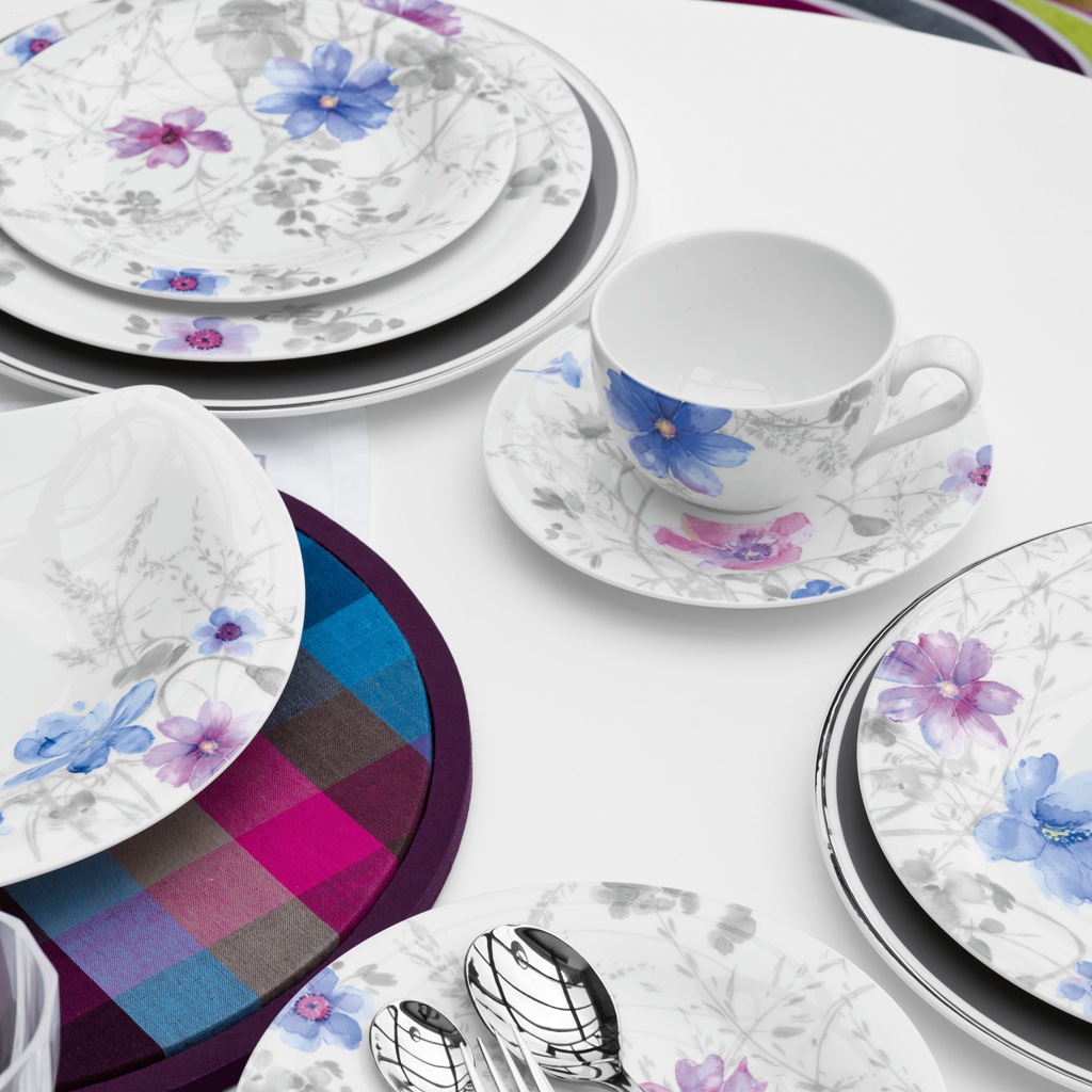 Villeroy & Boch Tafelservice »Mariefleur Gris Basic« Made in Germany, Fine günstig online kaufen