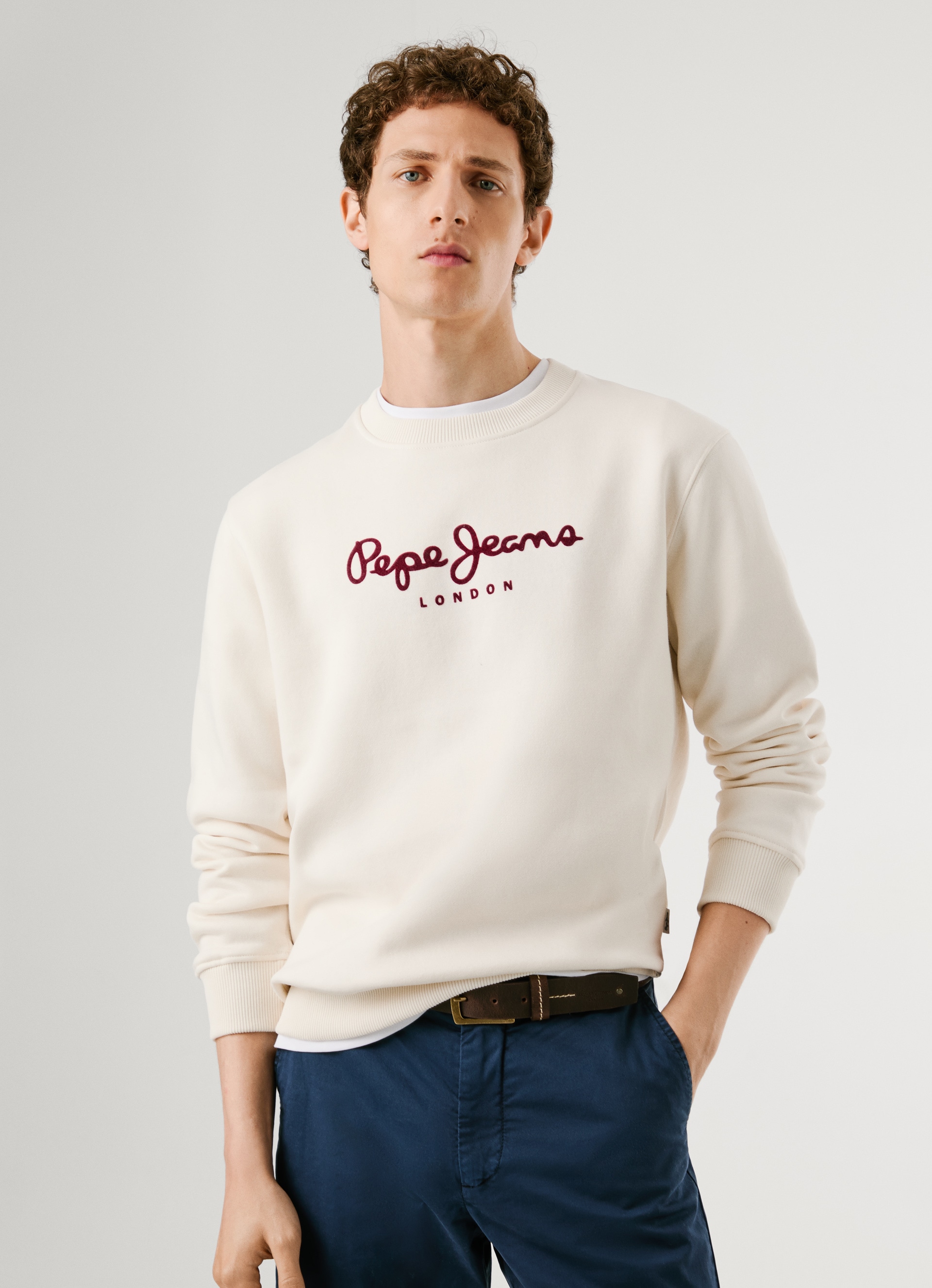 Pepe Jeans Sweatshirt »MACBETH PLAIN CREW«, Regular Fit mit Rundhals
