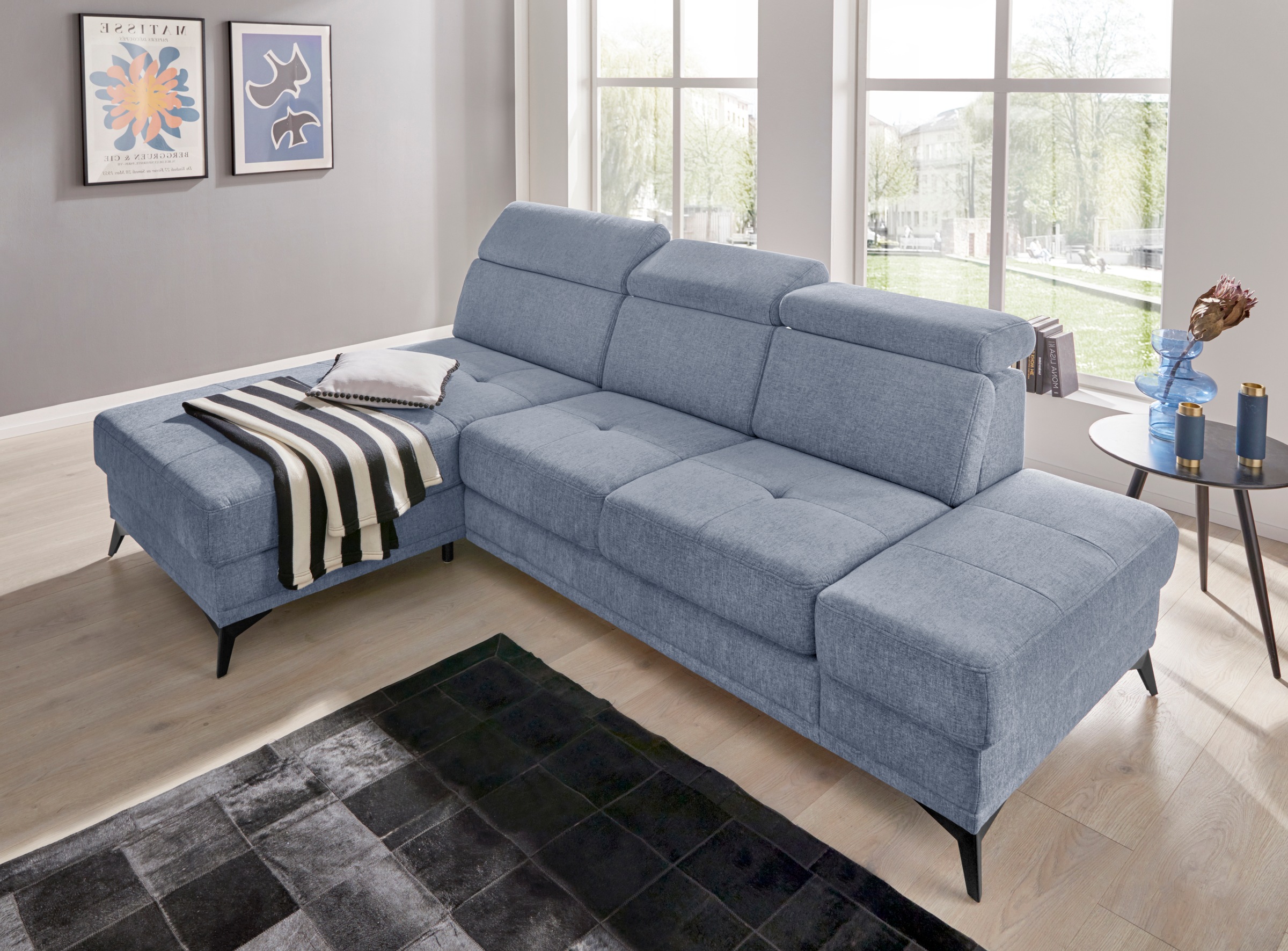 Home affaire Ecksofa »Cardiz L-Form« inkl.Kopfteilverstellung und Federkern günstig online kaufen