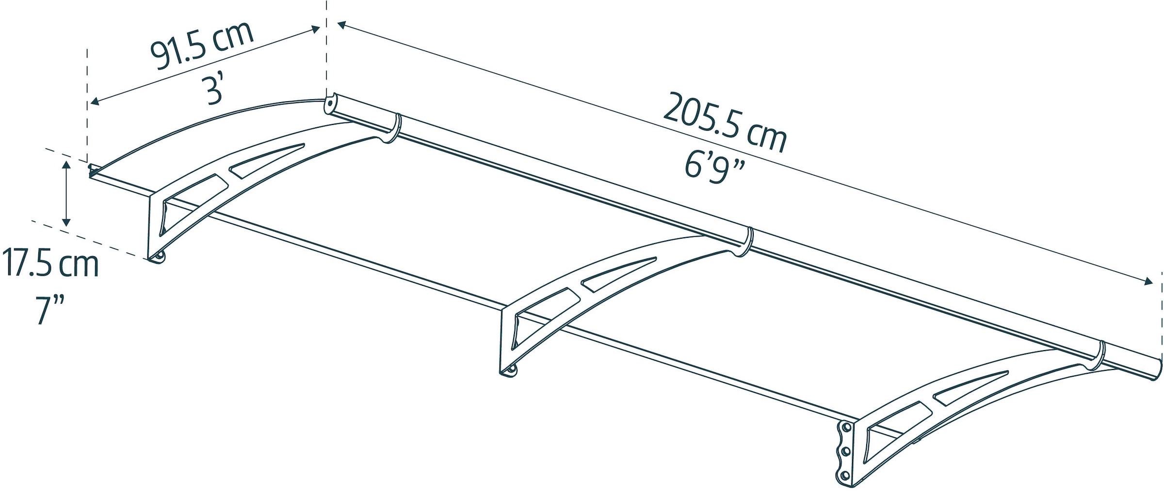 Palram - Canopia Pultvordach »Aquila Alu Vordach«, robuste Aluminiumstruktur