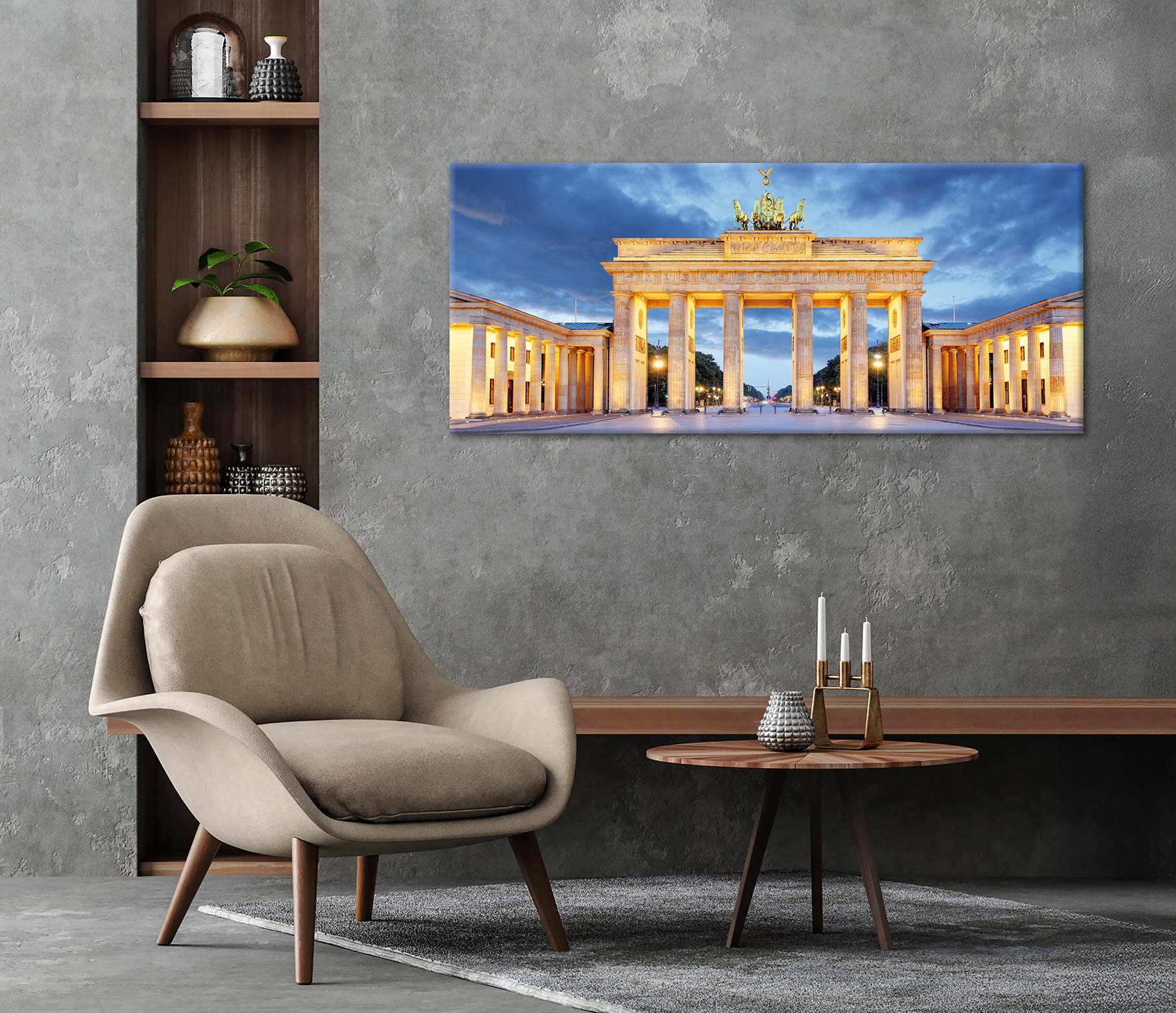 Bönninghoff Leinwandbild »Wandbild BRANDENBURGER TOR XXL 60x140 cm – Leinwandbild Keilrahmen« Architektonische Elemente | Bauwerk | Berlin 1 Stk. tlg. auf Keilrahmen gespannt