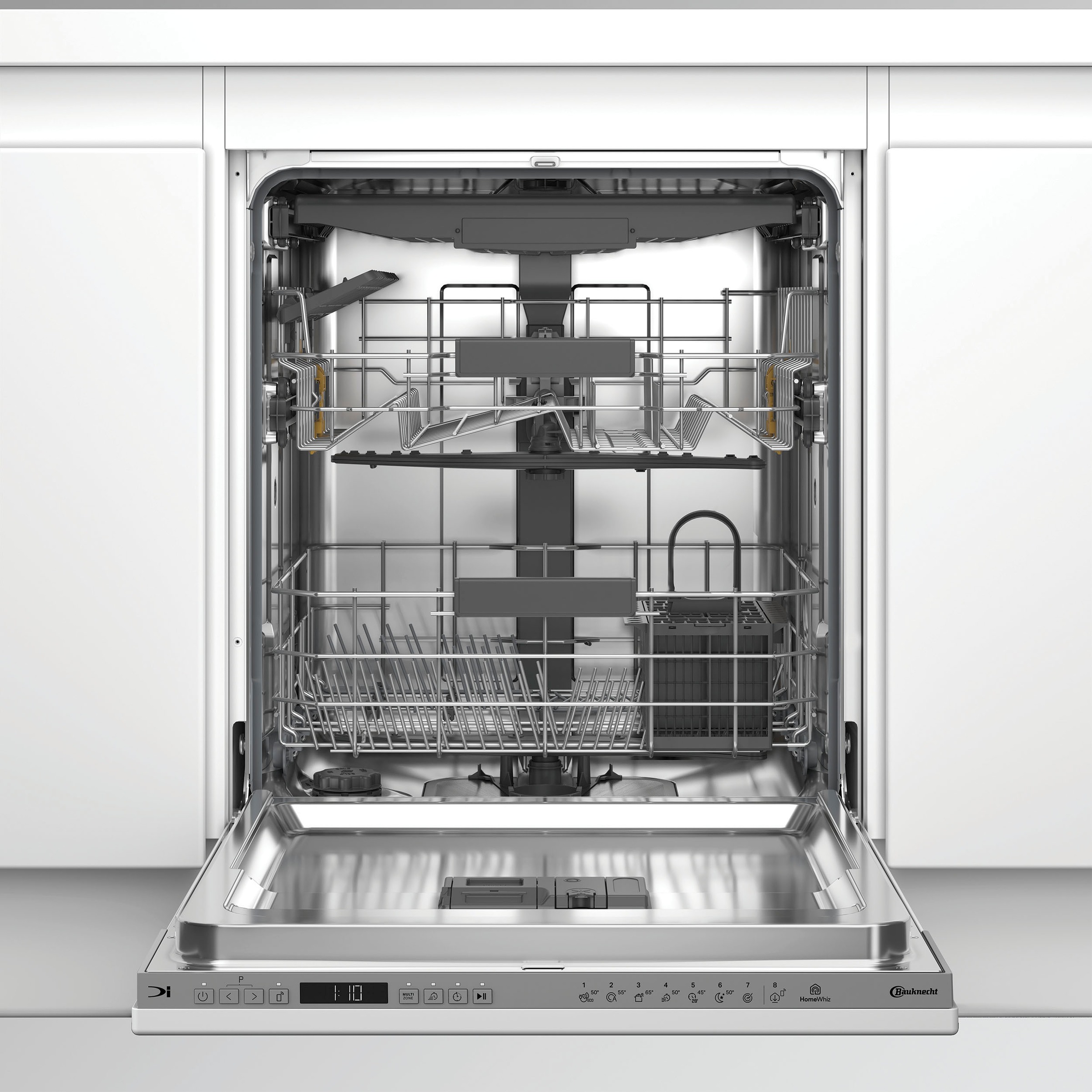 BAUKNECHT vollintegrierbarer Geschirrspüler »OBIC Ecosilent2 7540« 8,9 l 14 tlg. Maßgedecke ActiveDry – automatische Türöffnung für bessere Trocknungsergebnisse