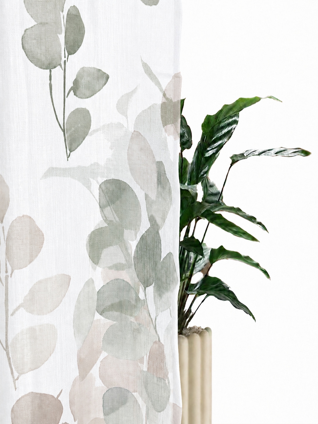 OTTO home Gardine »Reeffa« Multifunktionsband 1 Stk. tlg. sanfter Blätterdruck, mit Lichtschutz